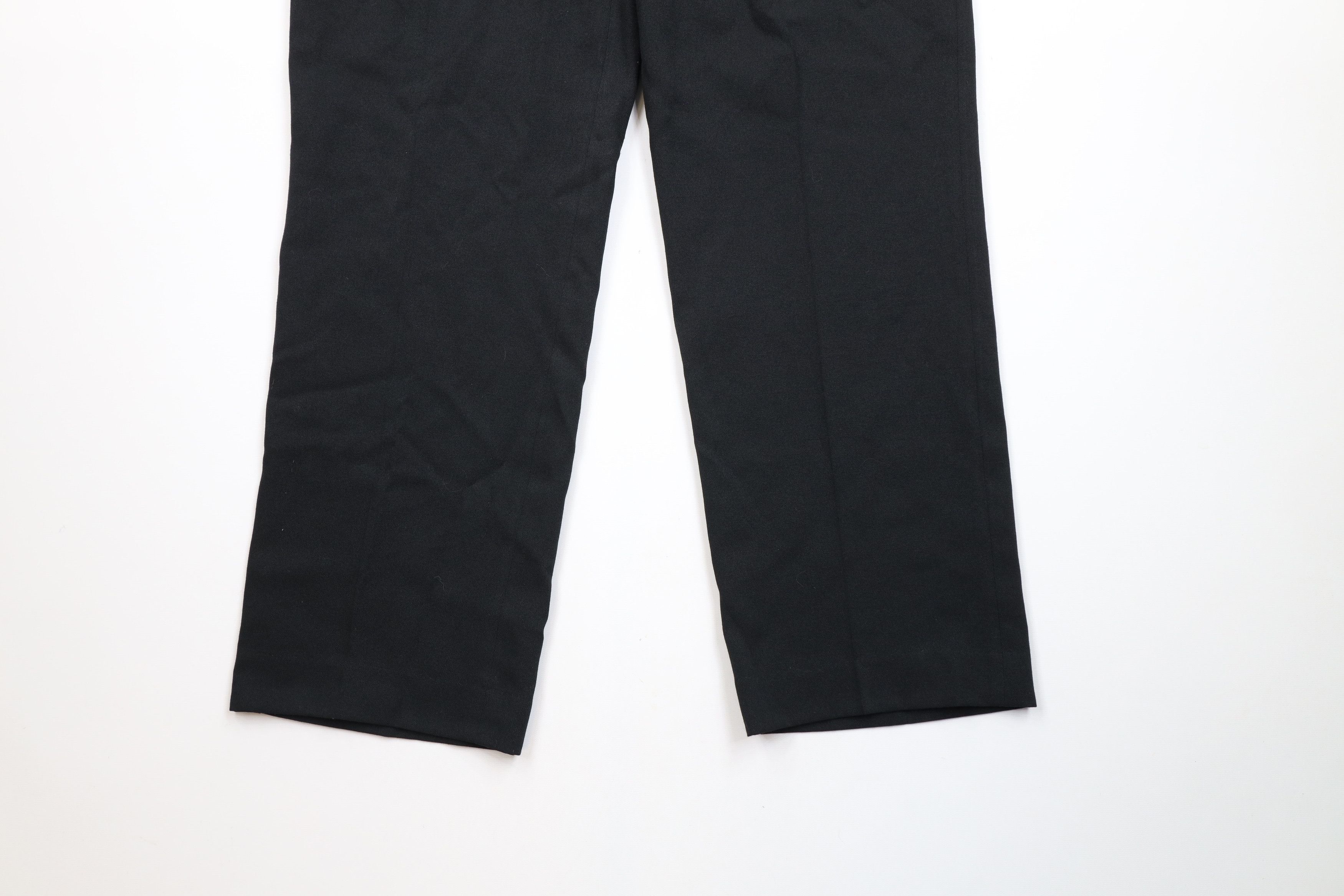 Vintage Vintage 90s Streetwear Wool Blend Wide Leg Chino Pants Black Size US 34 / EU 50 - 4 Thumbnail