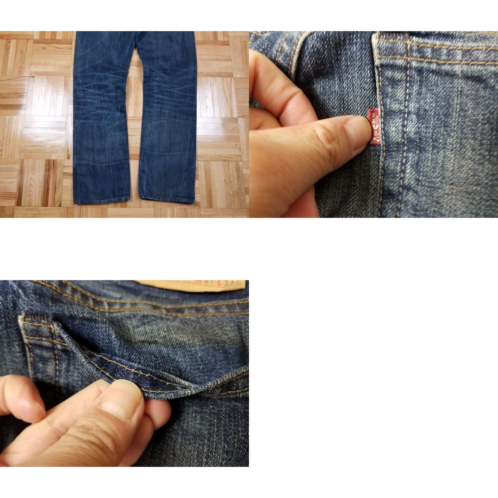 Levi's VINTAGE LEVIS DENIM JEANS BIG E RED LINE SELVEDGE SINGLE STICH 505-217 31X34 LVC JEANS Men Blue Denim 90s Size US 31 - 9 Thumbnail