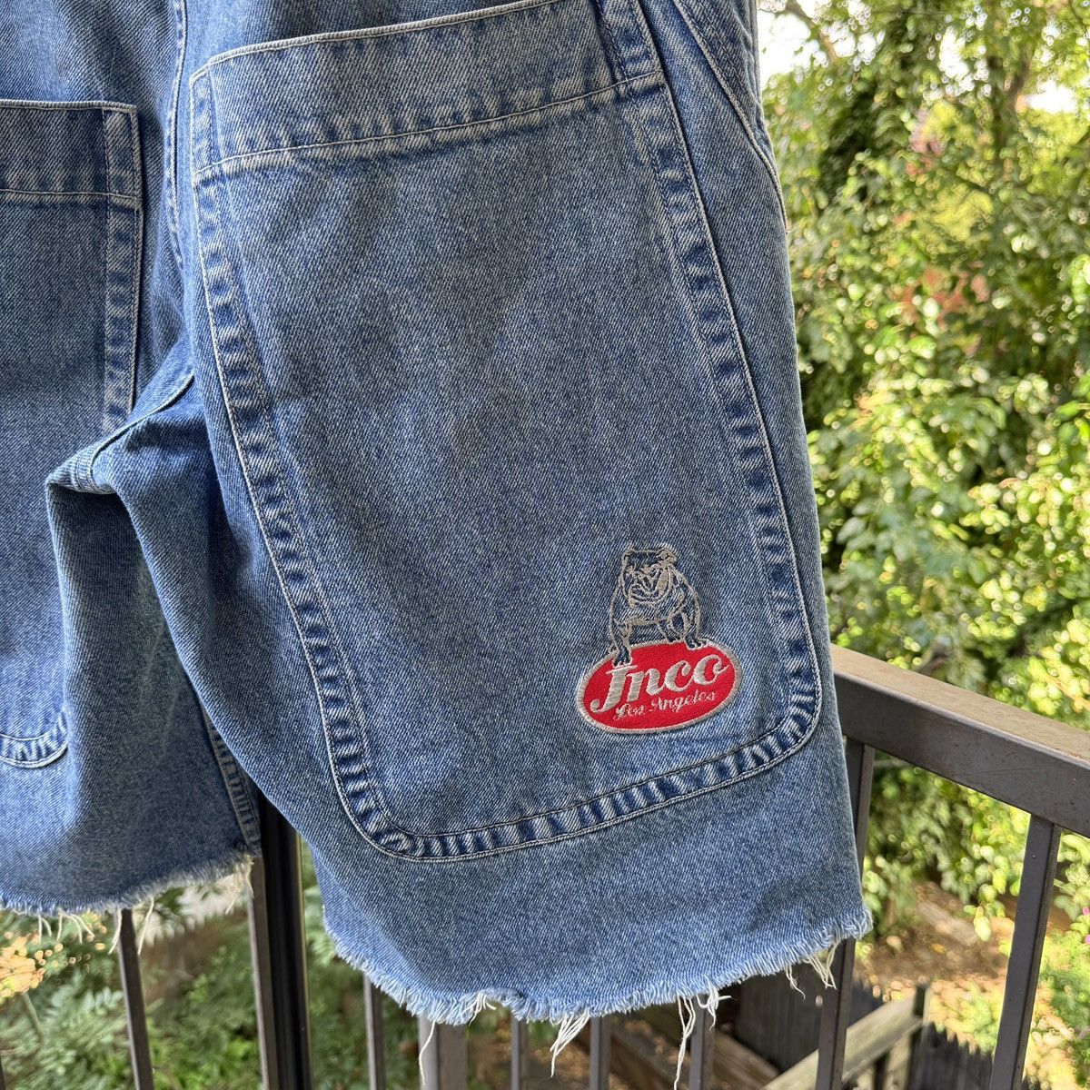 JNCO 90s JNCO Big Rig Shorts Thrashed Faded ERD Skater Grunge Size US 36 / EU 52 - 4 Thumbnail