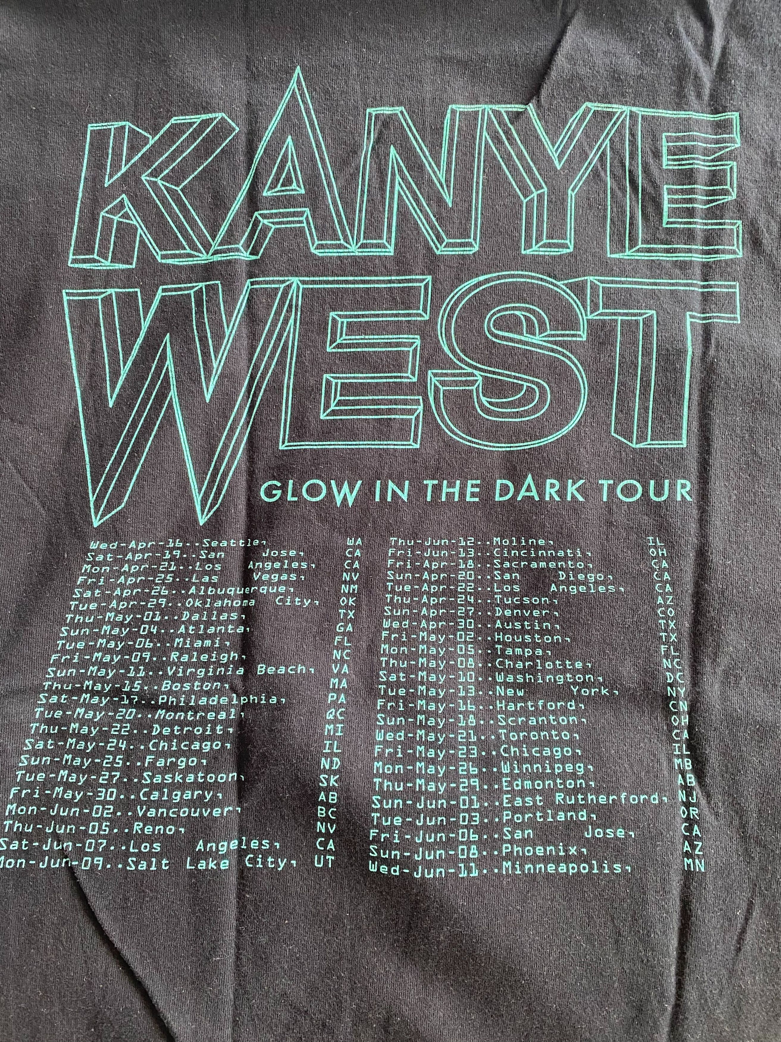 Kanye West OG Kanye West 2008 Glow In The Dark Tour Tee - Size M Size US M / EU 48-50 / 2 - 5 Thumbnail