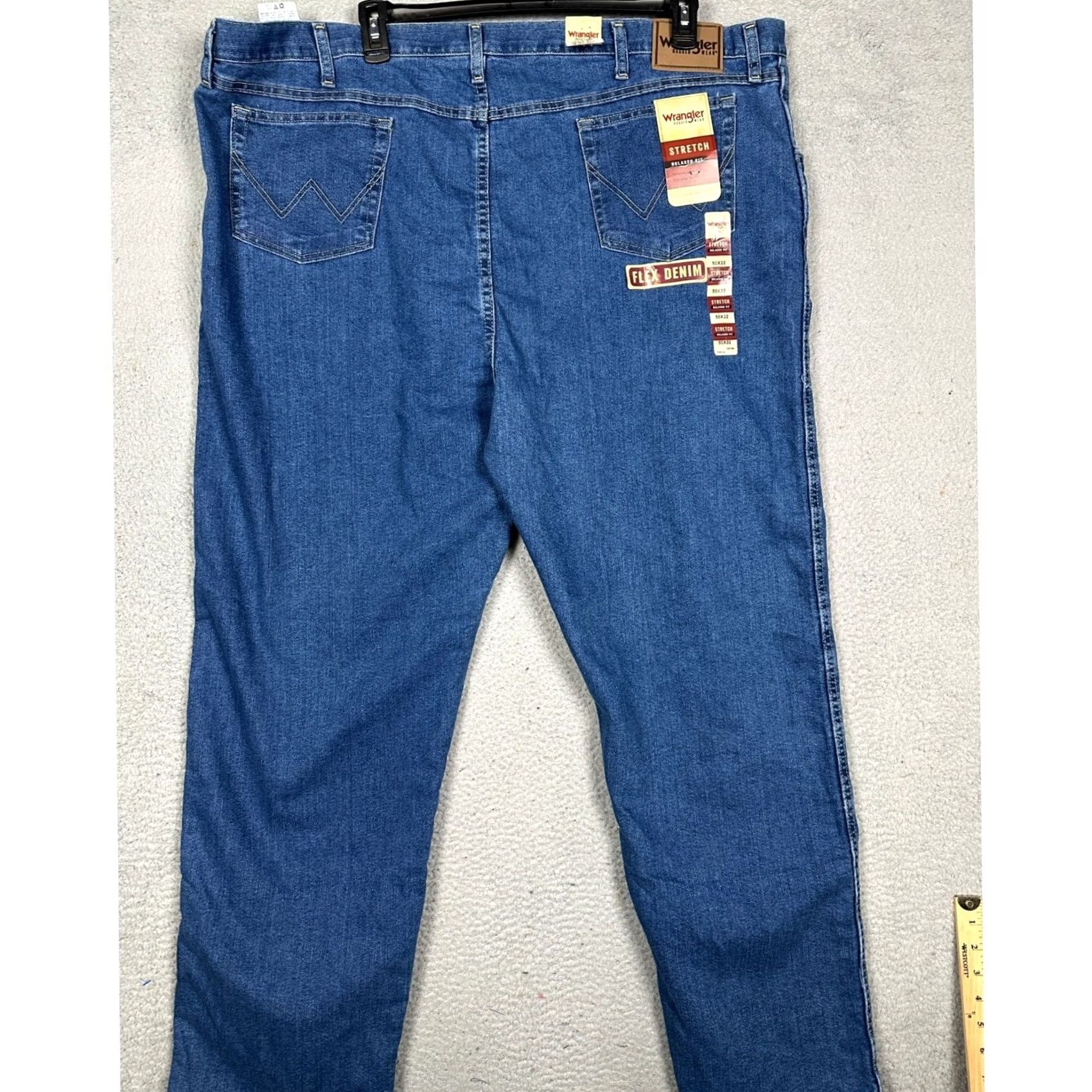 Wrangler VINTAGE- no, actually not vintage. Wrangler Jeans Mens 50x32 Blue Relaxed Fit Straight 5-Pocket Denim Casual Mens Size US 34 / EU 50 - 3 Thumbnail
