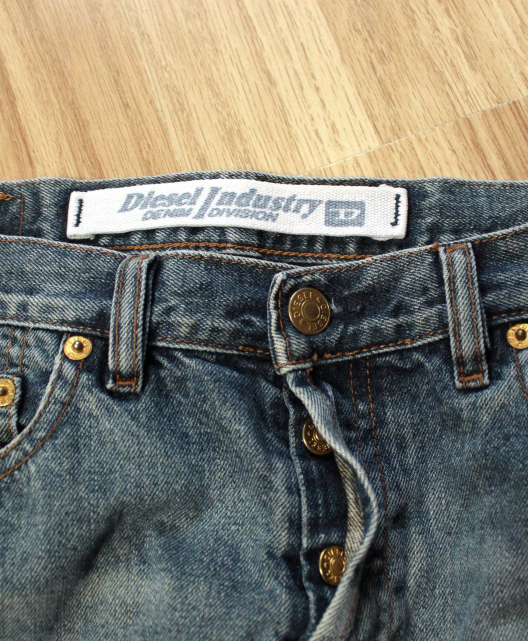 Diesel 🔥 Diesel Industry Dirty Washed Denim Vintage Jeans Pants Size US 31 - 4 Thumbnail