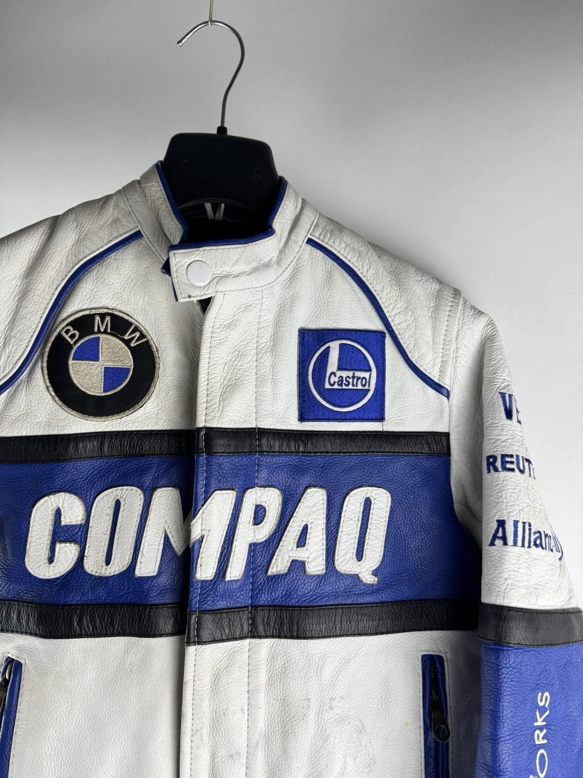 BMW Vintage BMW Compaq Leather Motorbike Racing Jacket Size XS / US 0-2 / IT 36-38 - 2 Thumbnail