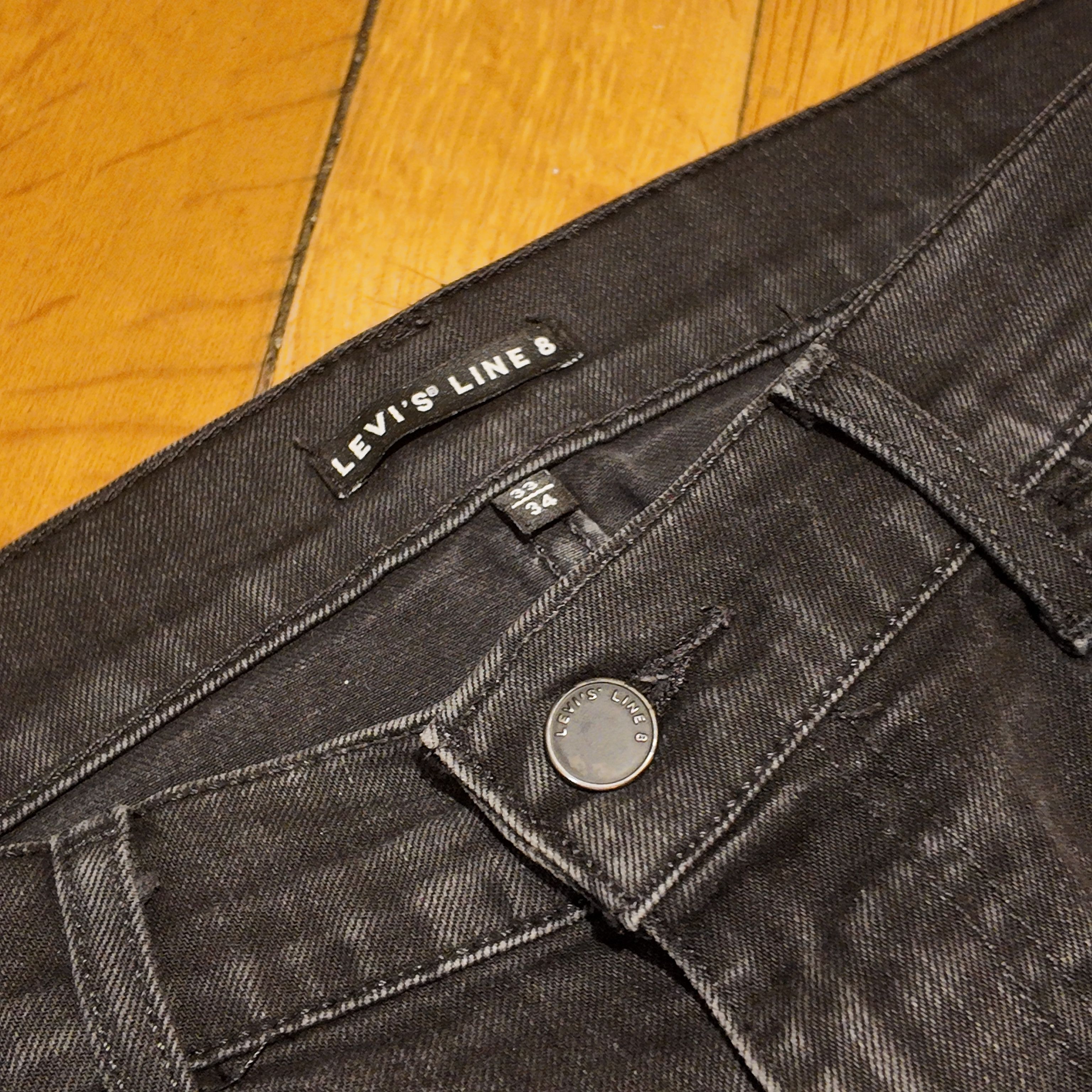 Levi’s Line 8 Slim Washed Black Denim W33 L34