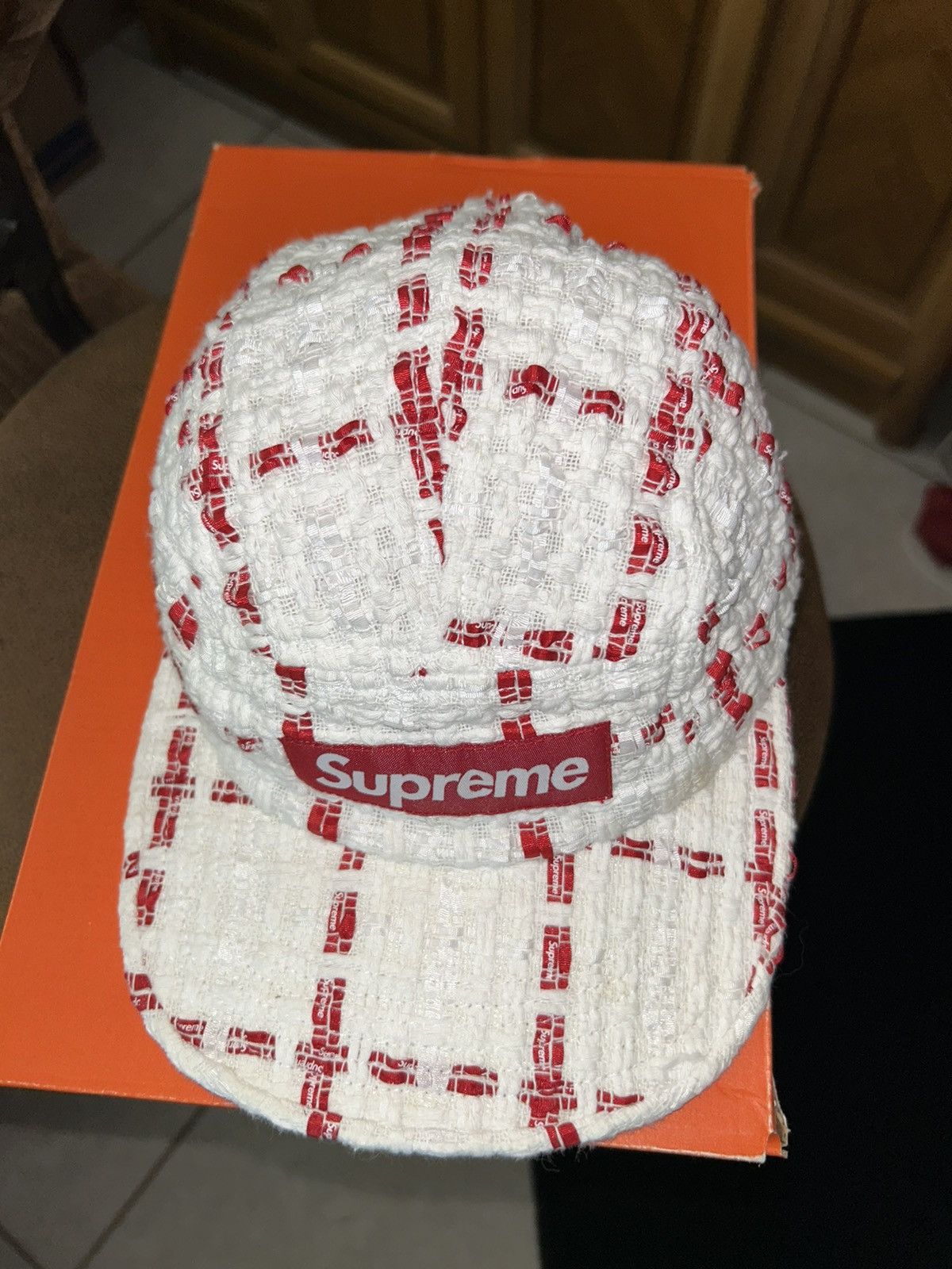 Supreme Supreme Ribbon Boucle Camp Cap White SS20 NEW Size ONE SIZE - 2 Thumbnail
