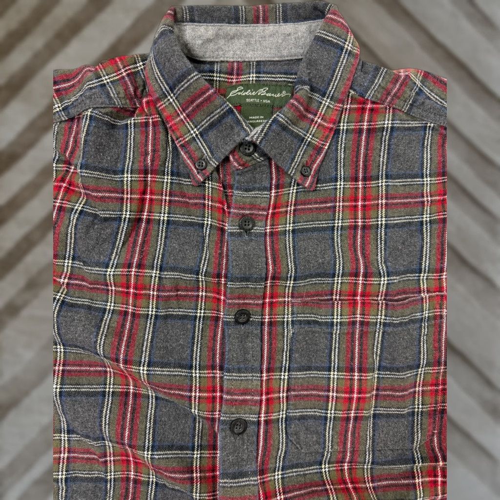 Eddie Bauer VINTAGE Eddie Bauer Flannel Shirt Men L Gray Plaid Cotton Outdoors Slim Fit Adult Large Gray Plaid Casual/Workwear Mens Size US L / EU 52-54 / 3 - 1 Thumbnail