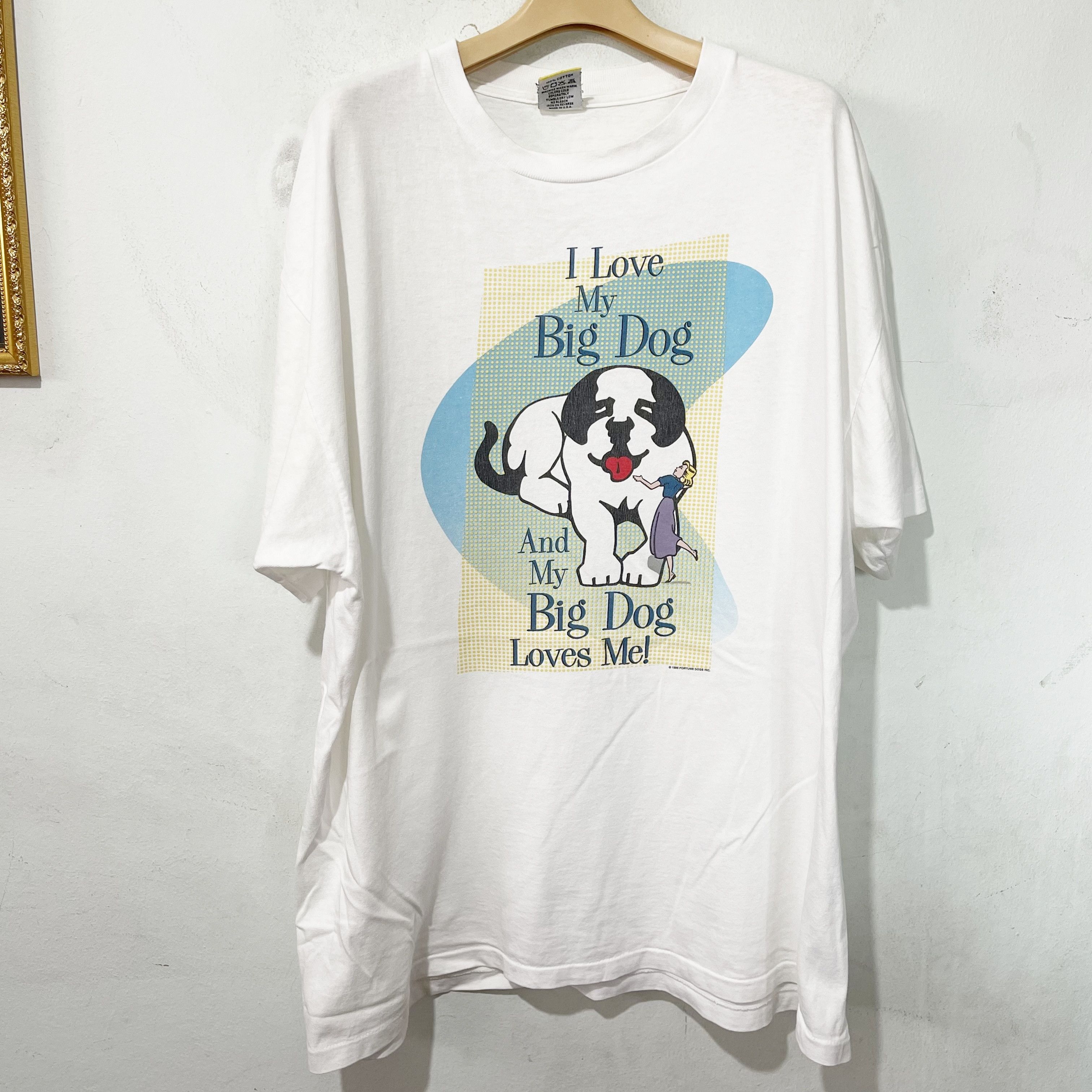 Big Dogs Vintage 1995 Gotcha I Love My Big Dog T-Shirt Size US XL / EU 56 / 4 - 1 Thumbnail