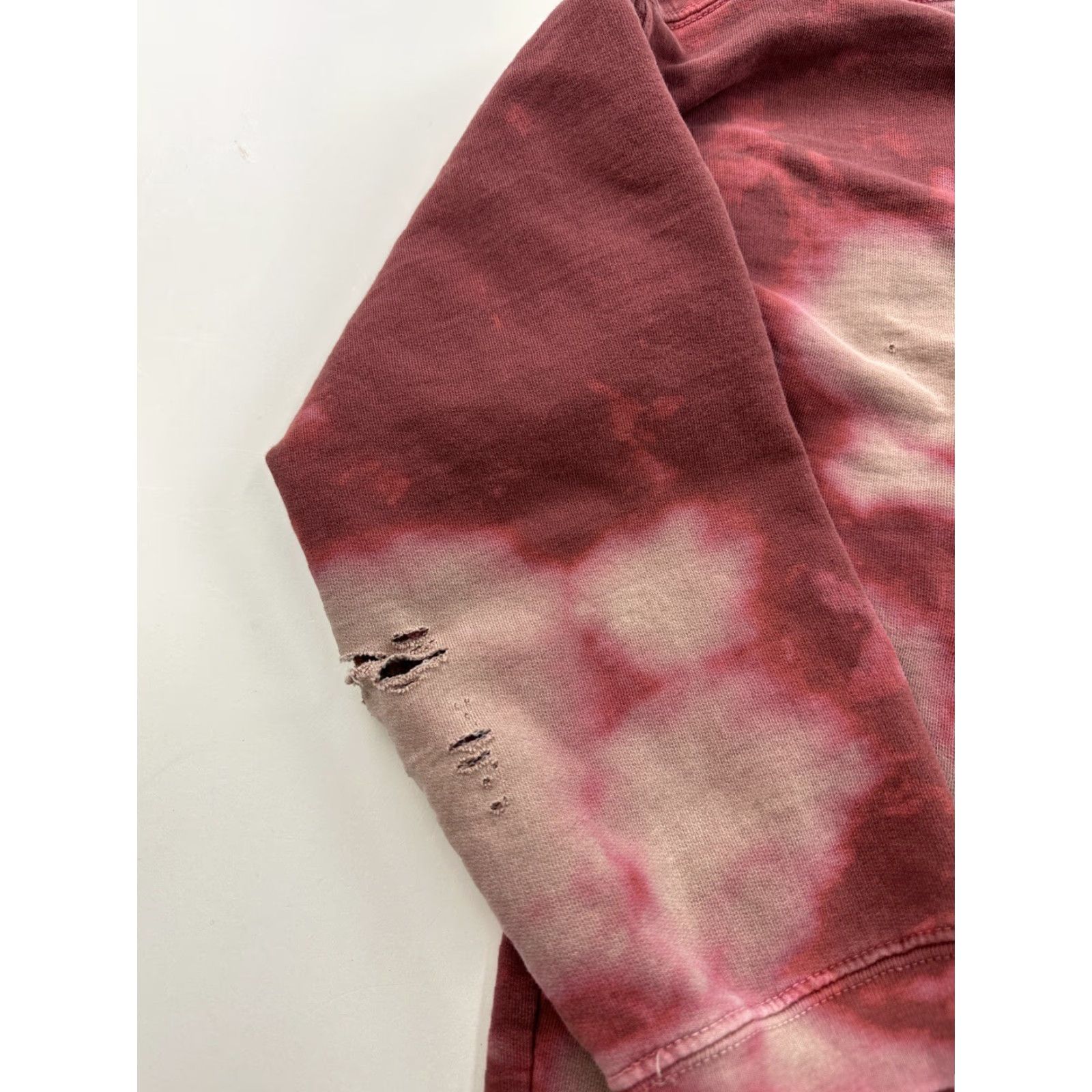 Brandy Melville Brandy Melville Sweatshirt Womens One Size Red 1/4 Zip Pullover Distressed Activewear Size ONE SIZE - 2 Thumbnail