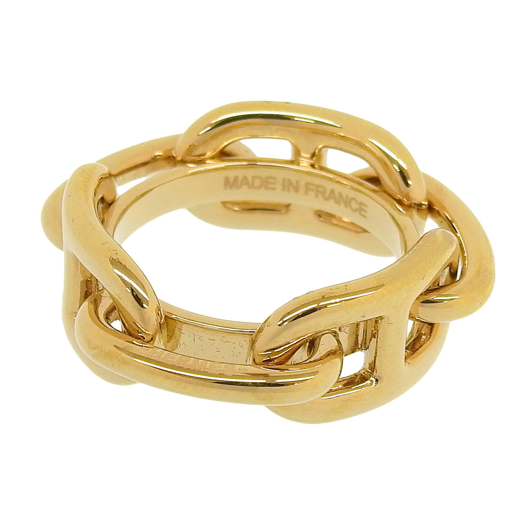Hermes HERMES Legato Chaine d'Ancre Scarf Ring, Gold, with Box and Dust Bag, Made in France, Women's Size ONE SIZE - 1 Thumbnail