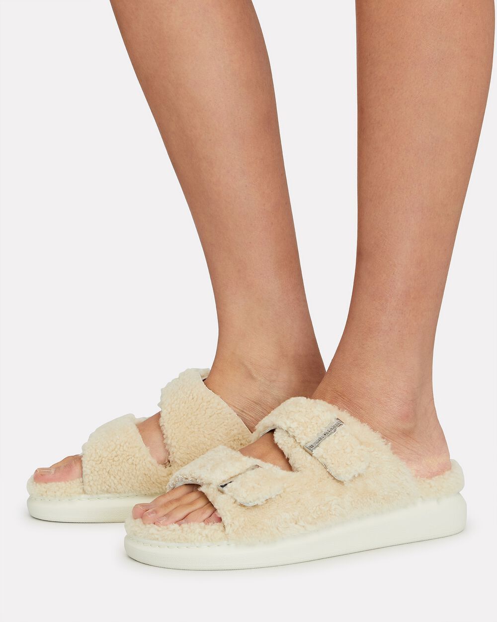 Alexander McQueen o1y0225 Slides in Cream Size US 11 / IT 41 - 2 Thumbnail