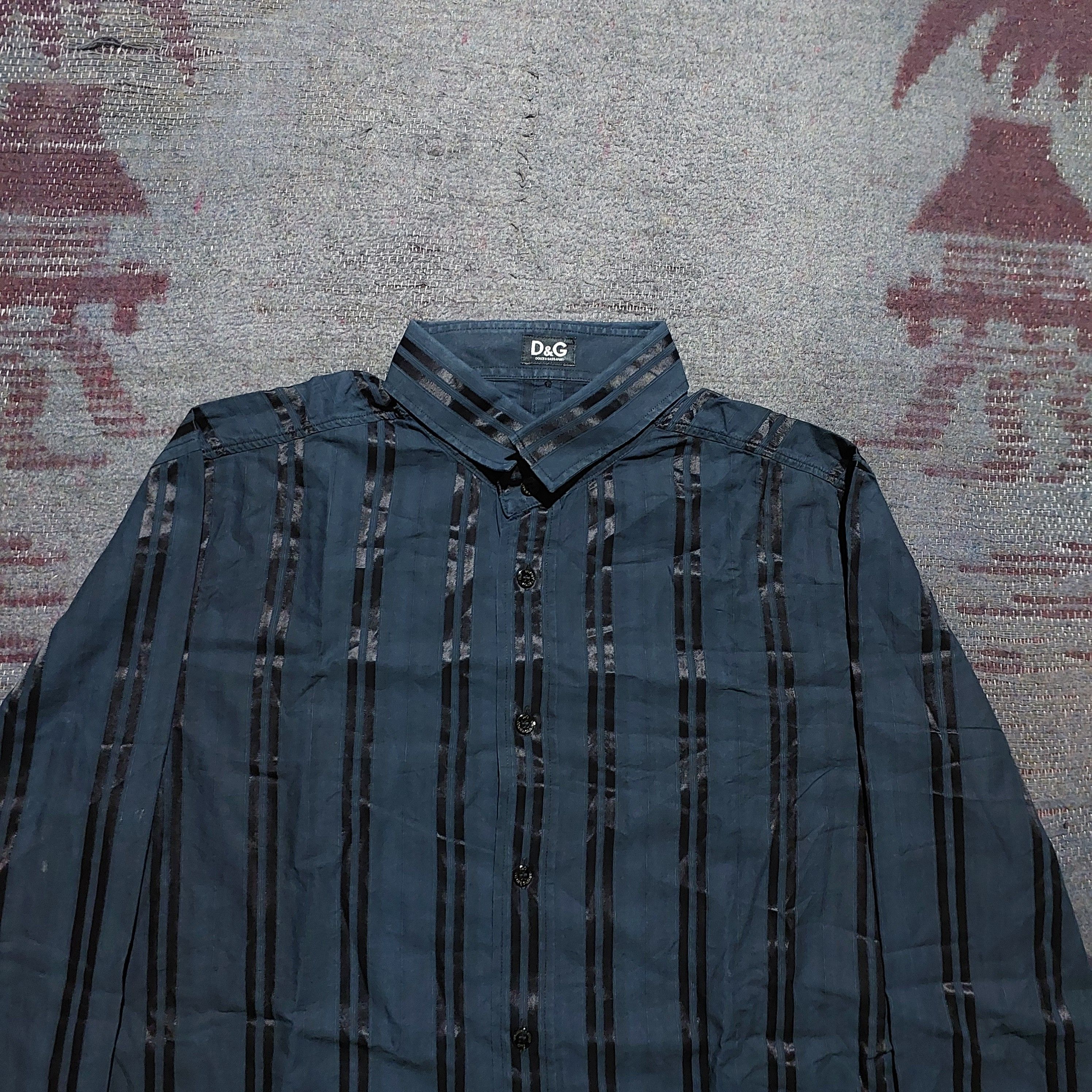 Dolce & Gabbana Dolce & Gabbana stripes black L_s shirt Size US M / EU 48-50 / 2 - 2 Thumbnail