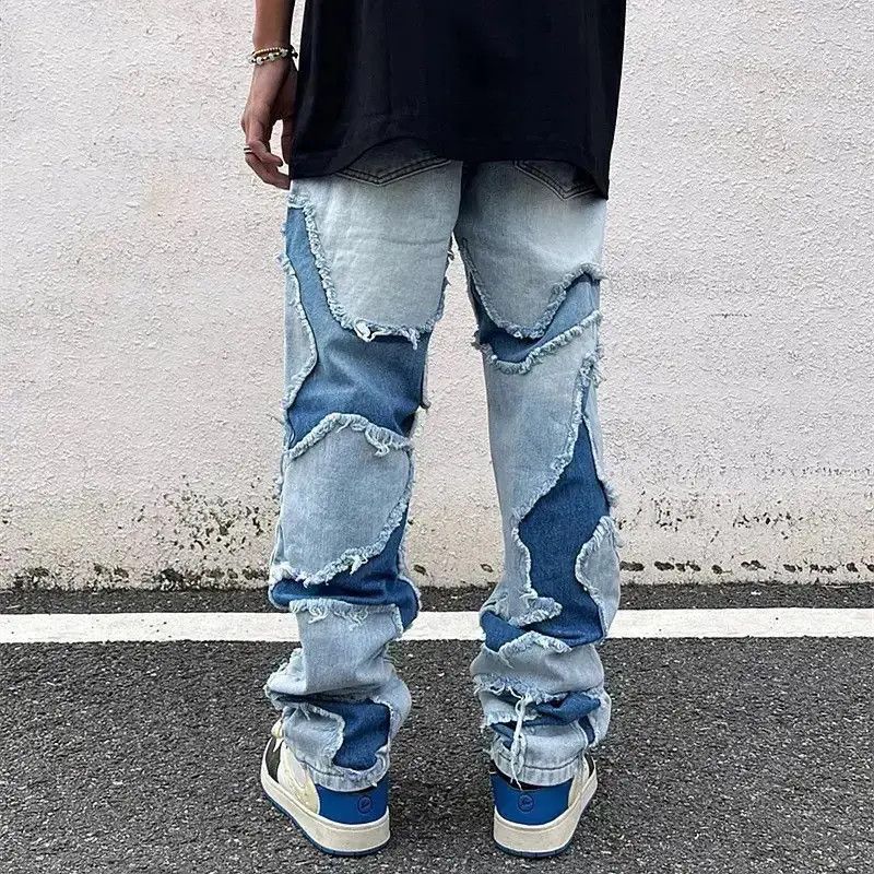 Japanese Brand Grunge Clothes Streetwear Hole Ripped Stacked Jeans Pants Size US 32 / EU 48 - 2 Thumbnail