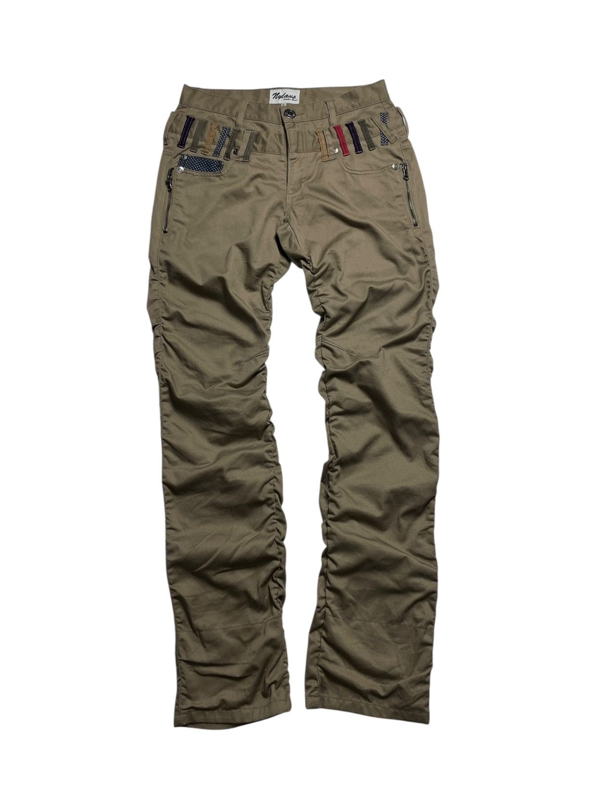 If Six Was Nine 2000’s Nylaus - Double Waist Ruched Pants Size US 31 - 1 Thumbnail