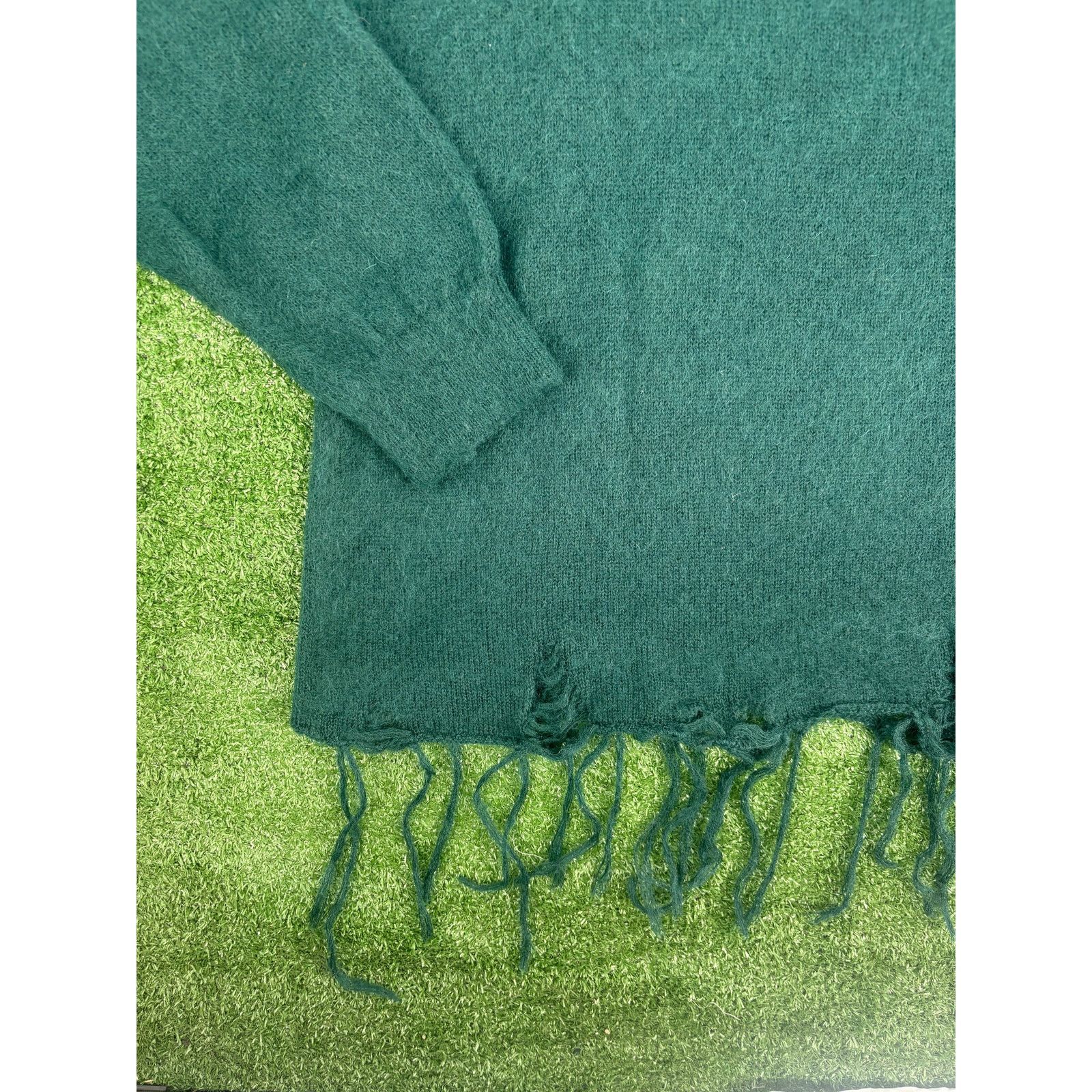 Bape BAPE Black Japan Green Mohair Distressed Sweater Size XL Size US XL / EU 56 / 4 - 9 Thumbnail