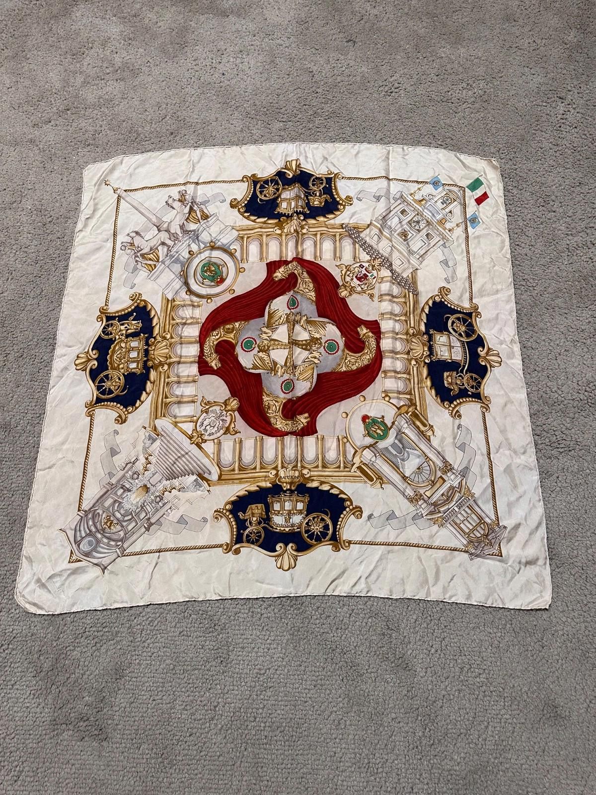 Battistoni Vintage Battistoni hand-sewn pure silk Rome scarf Size ONE SIZE - 1 Thumbnail