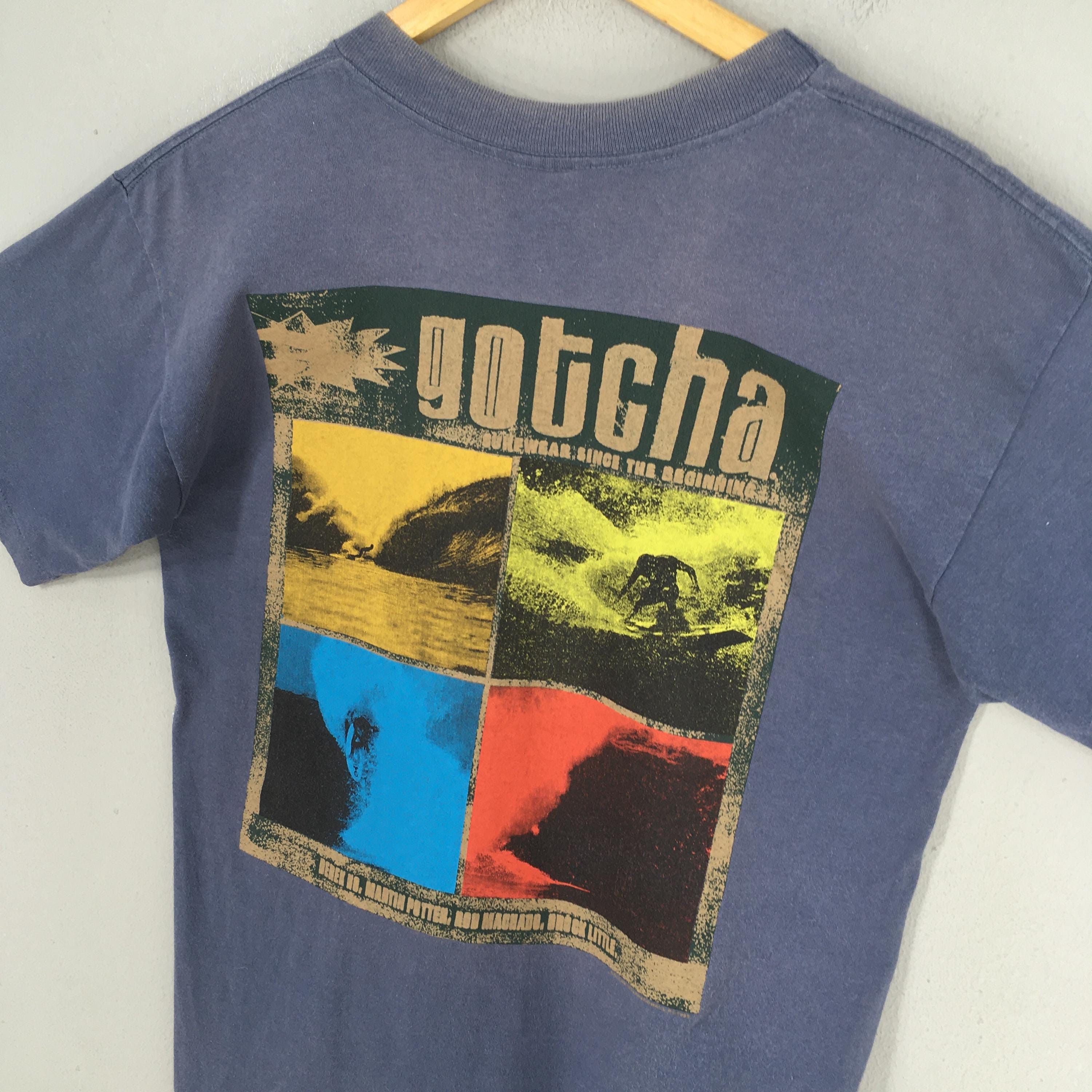 Gotcha Vintage 90s Gotcha Hawaii Surf Blue T shirt Medium Size US M / EU 48-50 / 2 - 3 Thumbnail