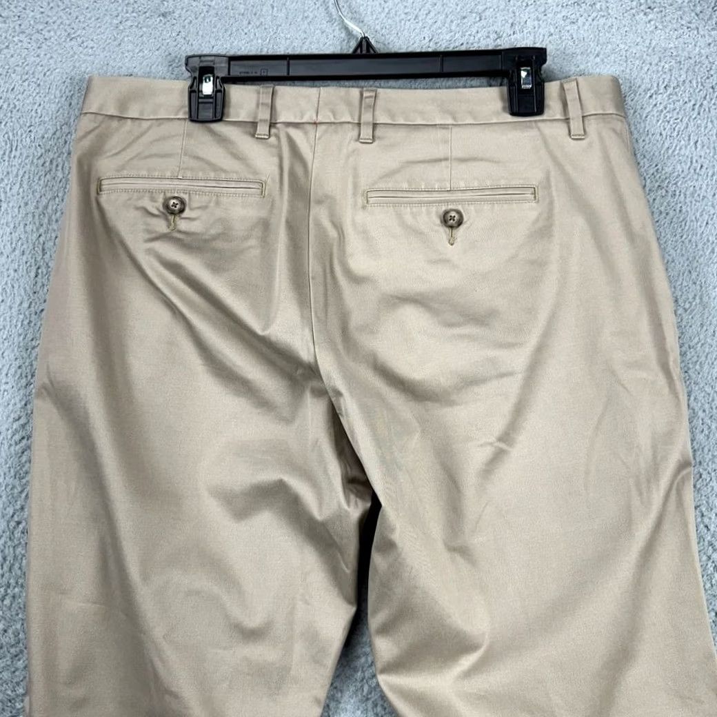 Bonobos Bonobos Pants Mens 34X30 Wednesday Tan Khakis Slim Stretch Flat Front Pockets Slim Badged Casual Size US 34 / EU 50 - 3 Thumbnail