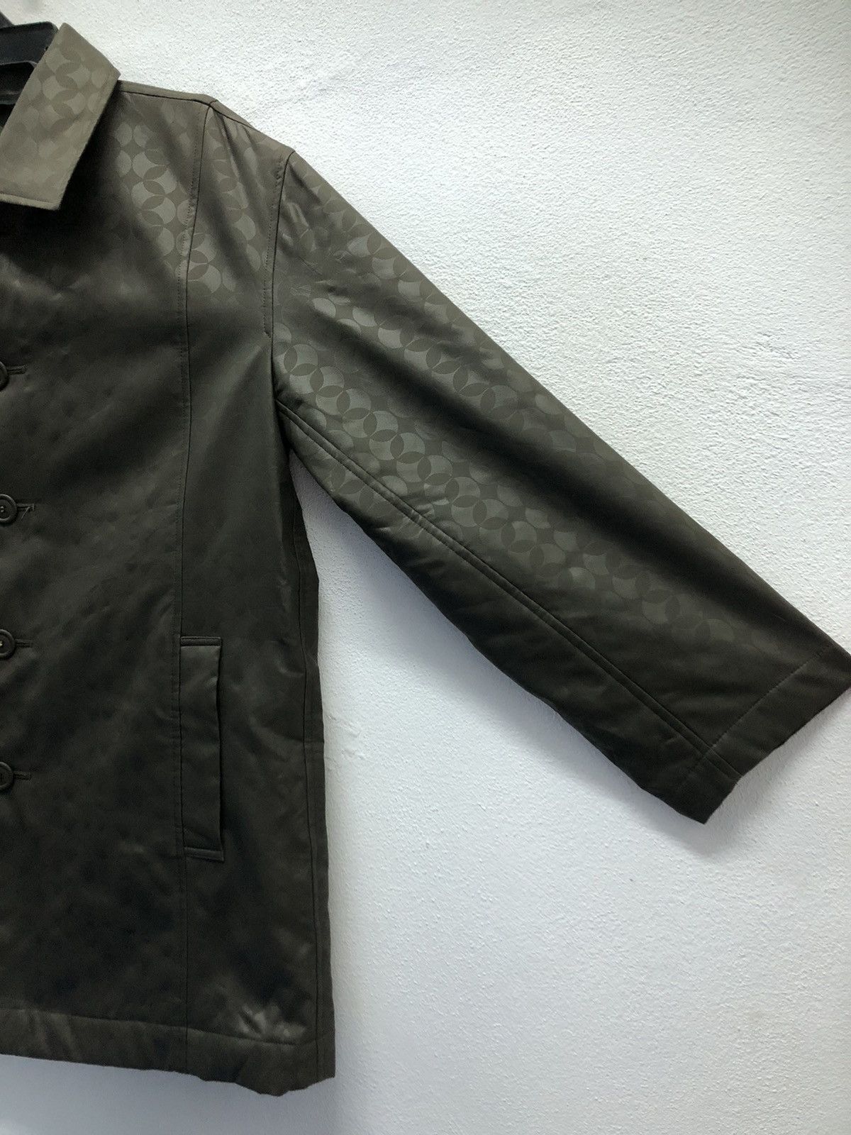 Vintage Issey Miyake Olive Green "WINDCOAT" Patterned Made in Japan Size US M / EU 48-50 / 2 - 4 Thumbnail