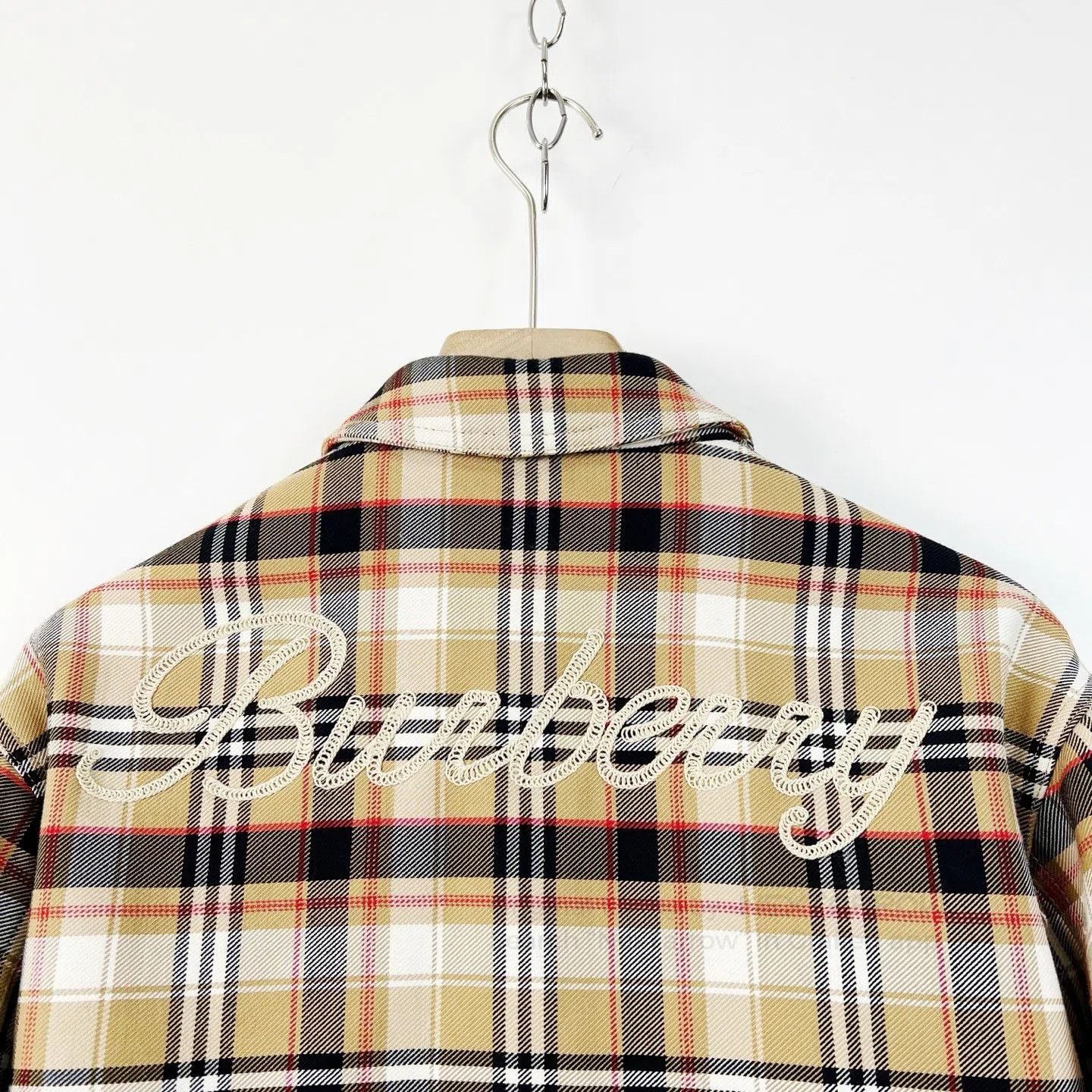Burberry Burberry Classic Check Embroidered Wool Coat. Size US M / EU 48-50 / 2 - 6 Thumbnail