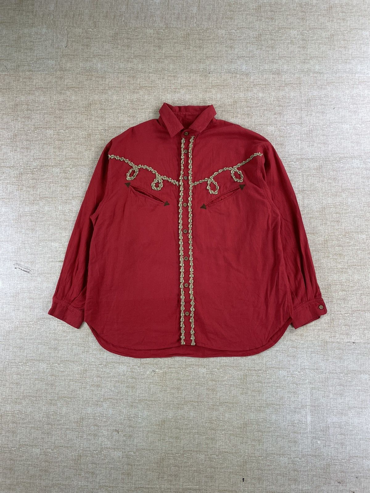 Beauty Beast × Japanese Brand × Vintage VINTAGE HIPS CLUB Western Style Button Ups Shirt Size US L / EU 52-54 / 3 - 1 Thumbnail