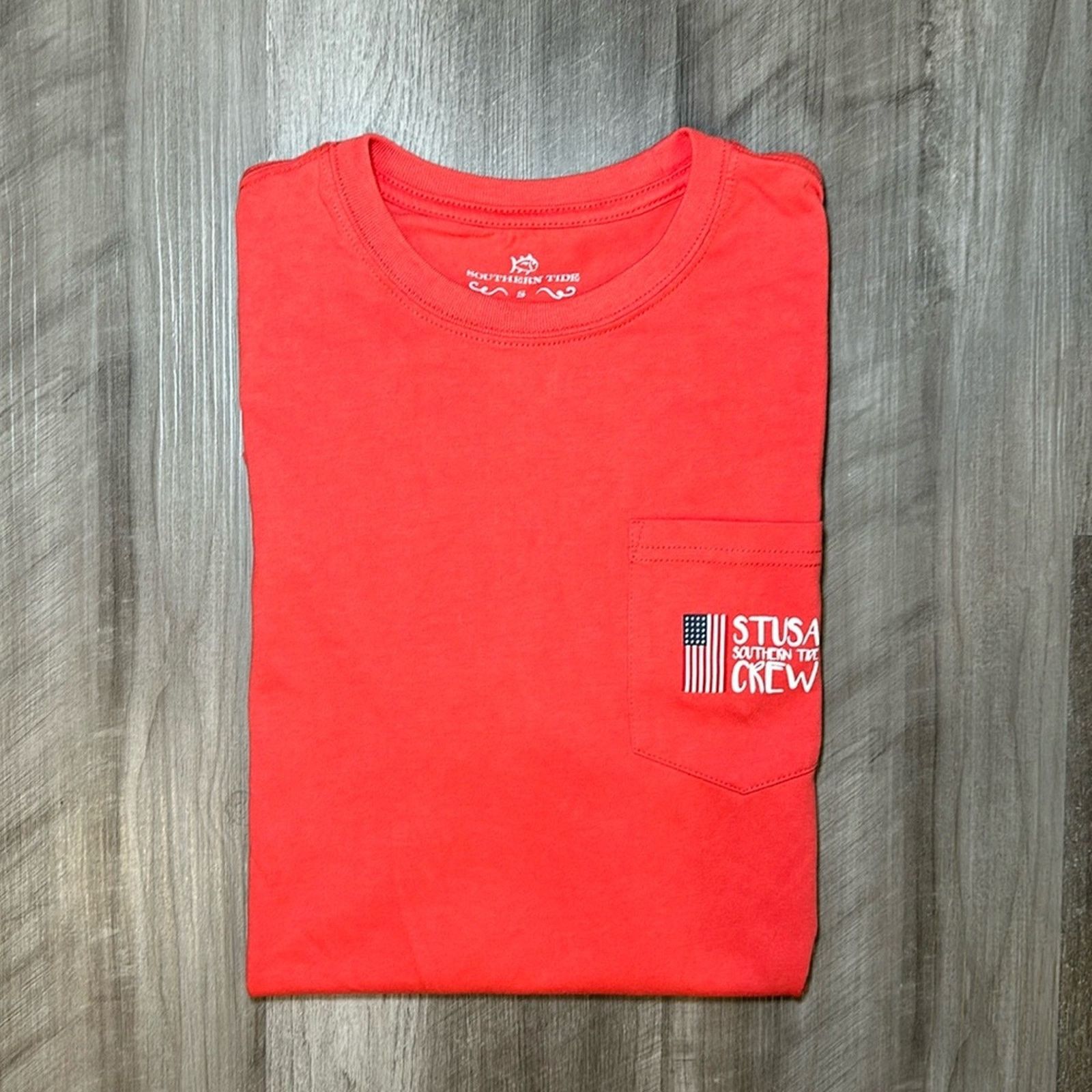Southern Tide Southern Tide STUSA Crew Pocket Tee - Small Size US S / EU 44-46 / 1 - 1 Thumbnail