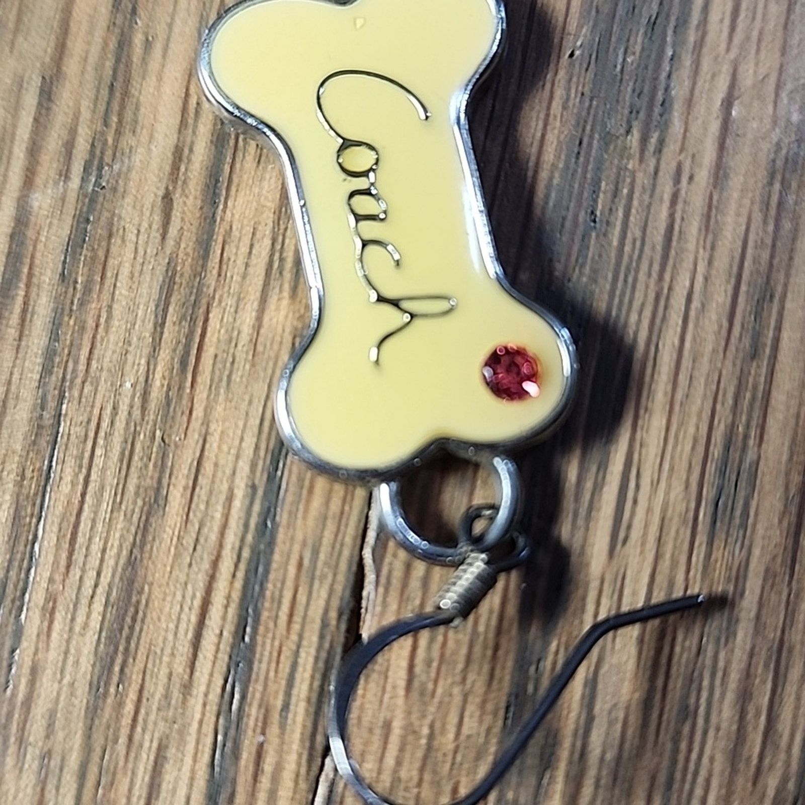 Coach Coach Yellow Bone-Shaped Earrings Size ONE SIZE - 4 Thumbnail