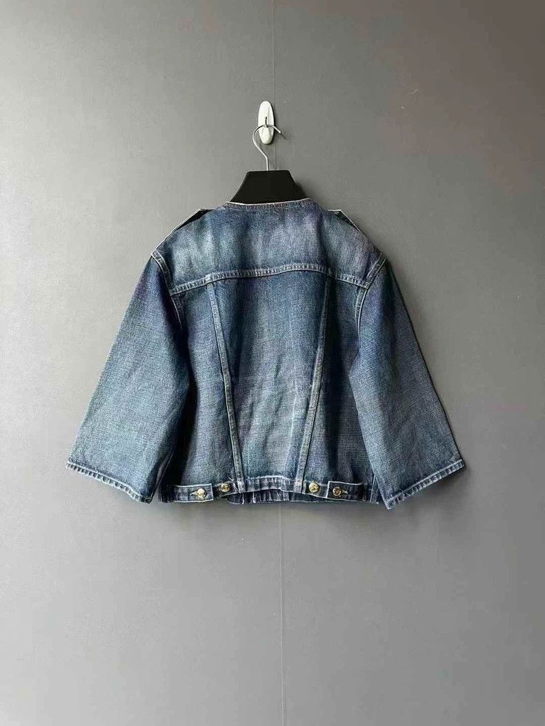 Celine Celine Gold Button Denim Jacket Size US S / EU 44-46 / 1 - 5 Thumbnail