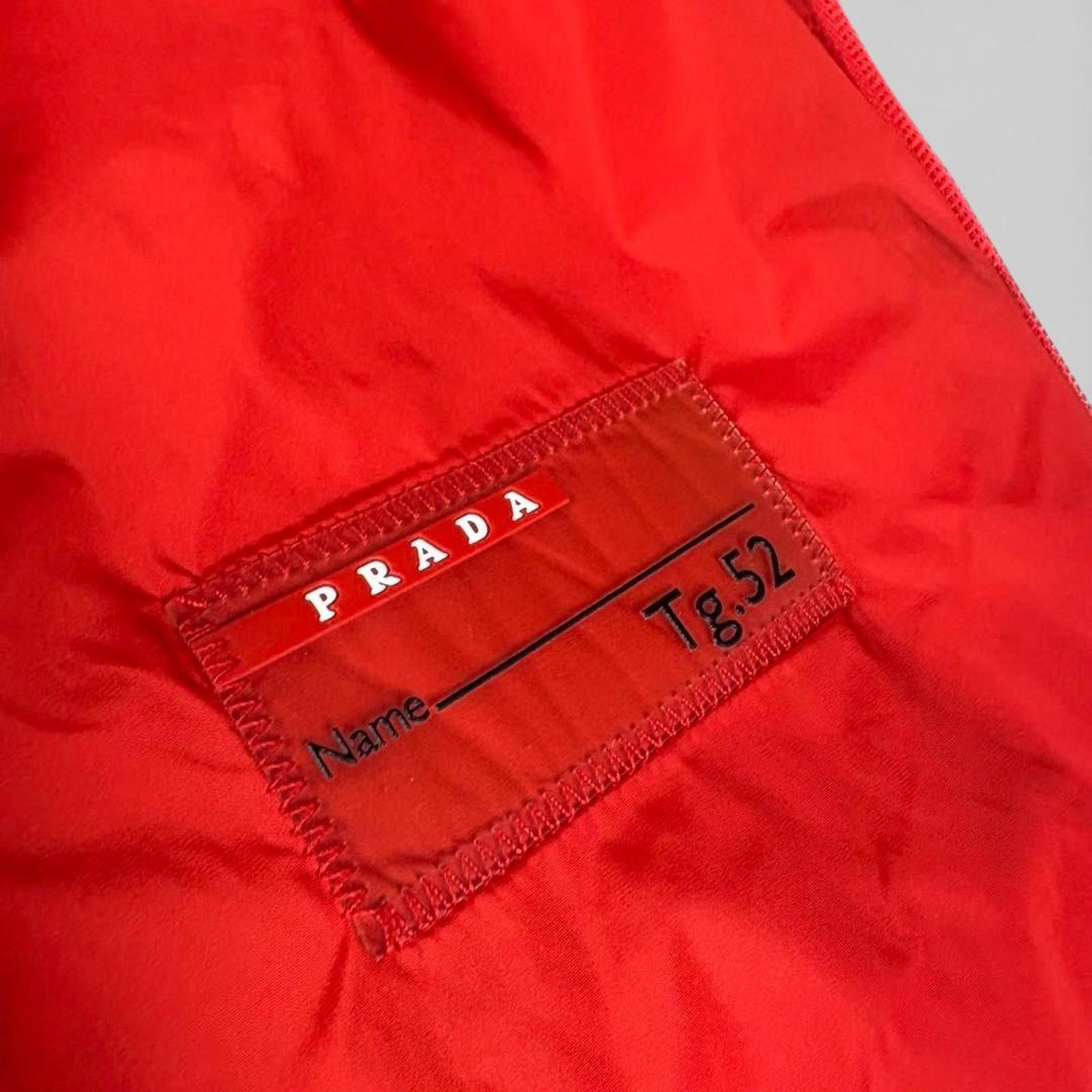 Prada Prada - Men's Red Windbreaker Jacket with Hood Size US L / EU 52-54 / 3 - 6 Thumbnail
