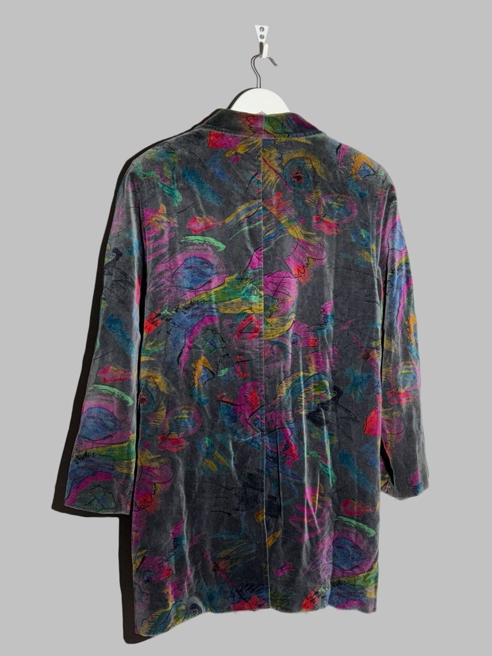 Escada Escada By Margaretha Ley 2-Breasted Abstract AOP Velour Coat Size M / US 6-8 / IT 42-44 - 11 Thumbnail