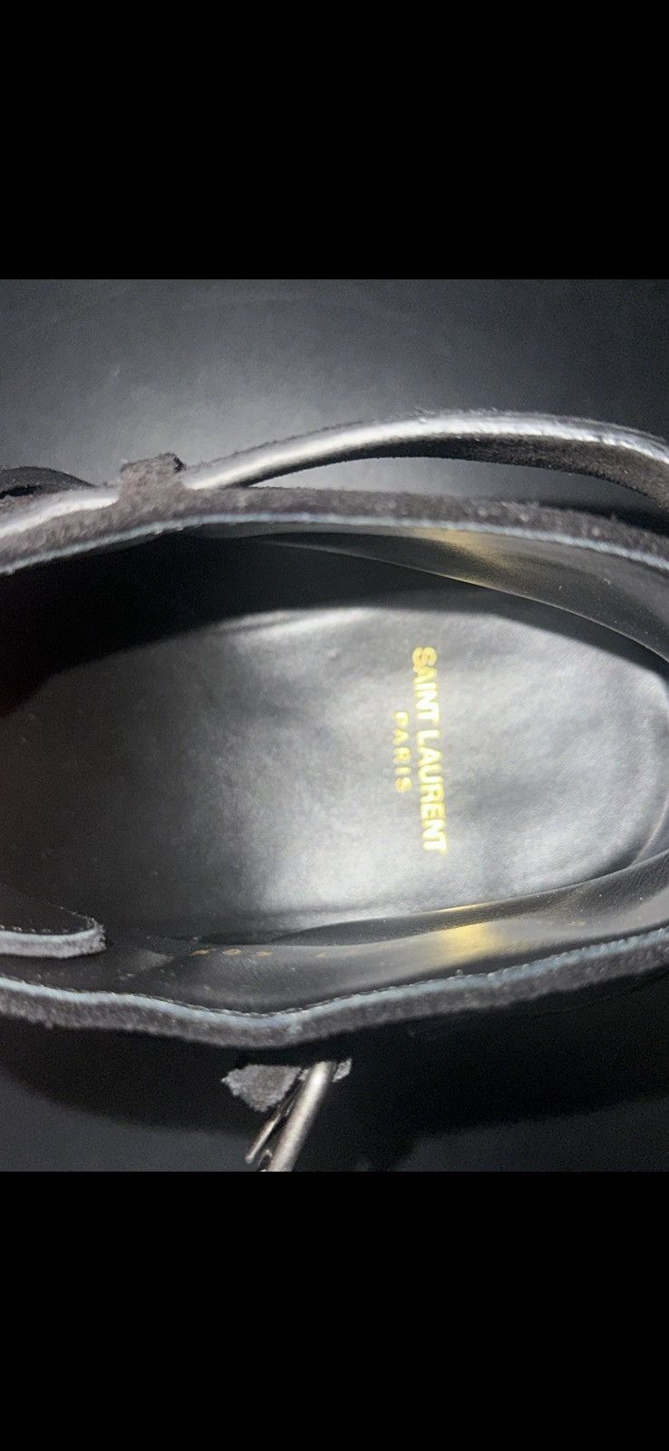 Saint Laurent Paris Saint Laurent Black Suede Wyatt Crossed Buckles Boots Size US 7.5 / EU 40-41 - 5 Thumbnail