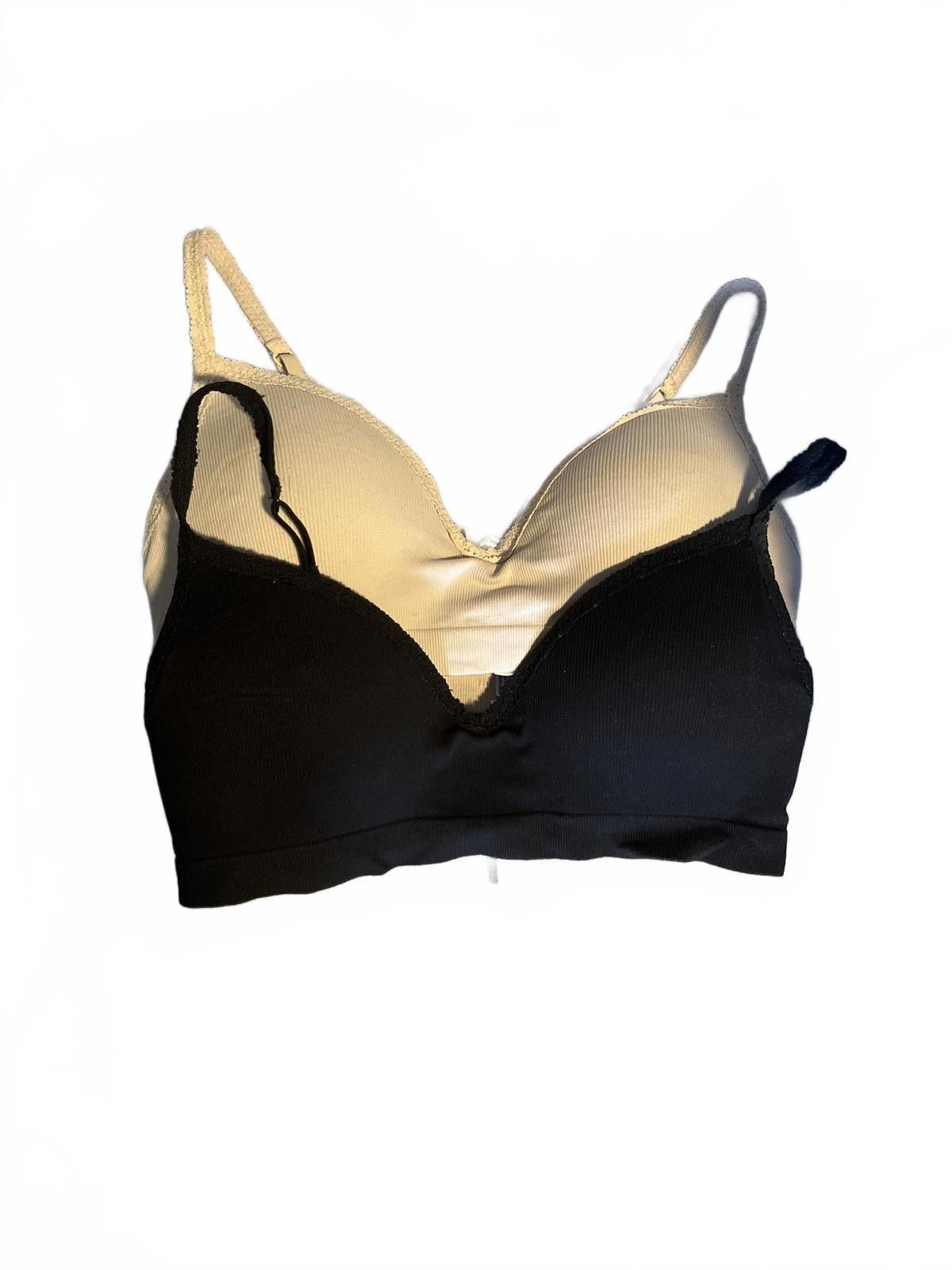 Pink PINK Wireless Bralette Set - Black & Beige Size ONE SIZE - 3 Thumbnail