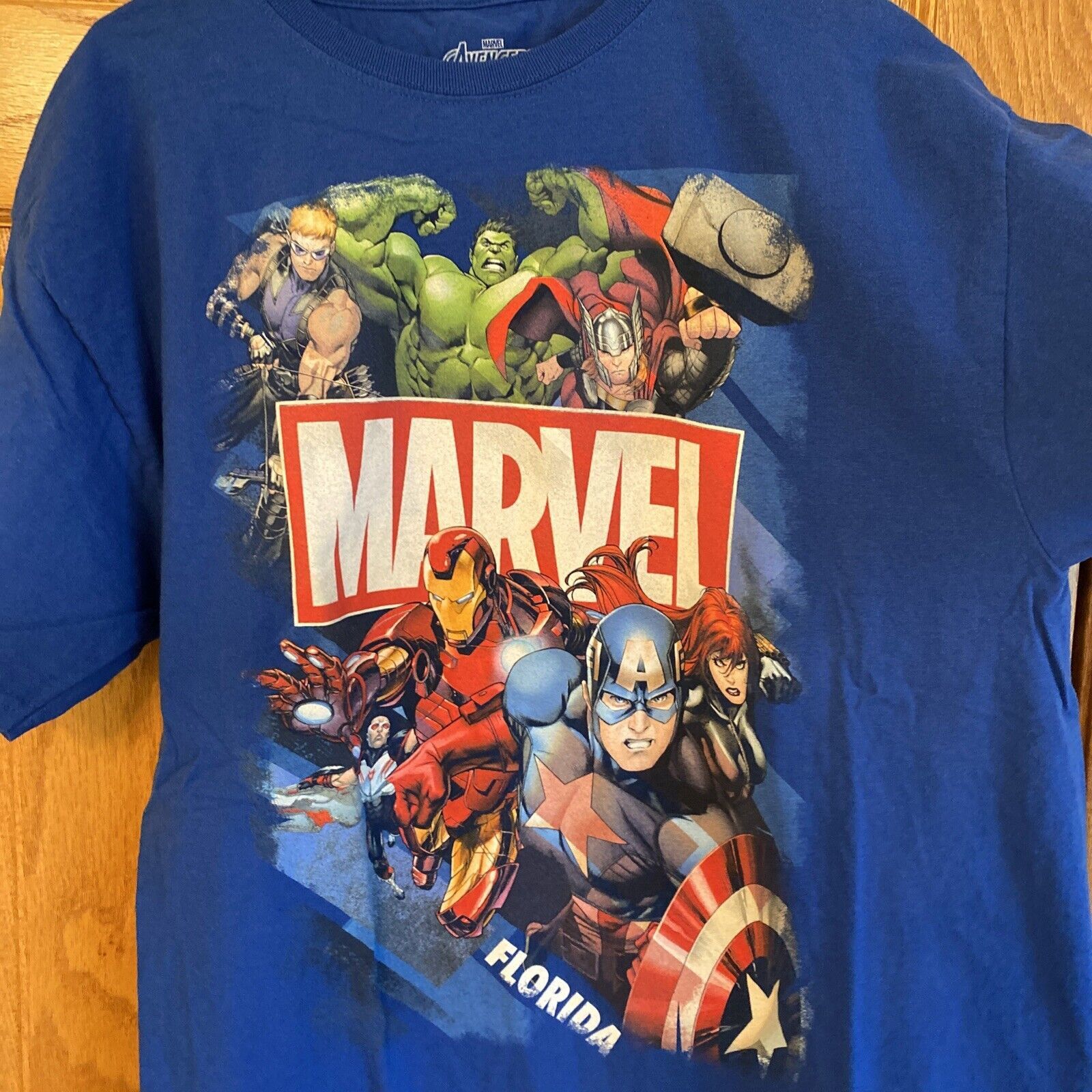 Marvel Comics Marvel Avengers Florida T-Shirt Tee Adult Size Large Blue Size US L / EU 52-54 / 3 - 2 Thumbnail