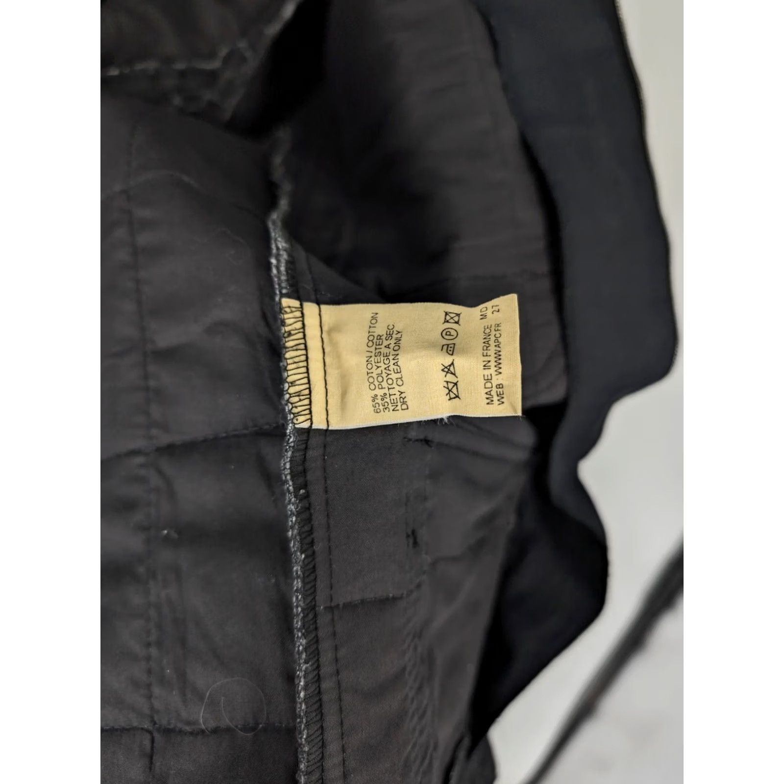 Denime VINTAGE APC Trucker Jacket Women M Indigo Denim Quilted Riri Zip France Size M / US 6-8 / IT 42-44 - 7 Thumbnail