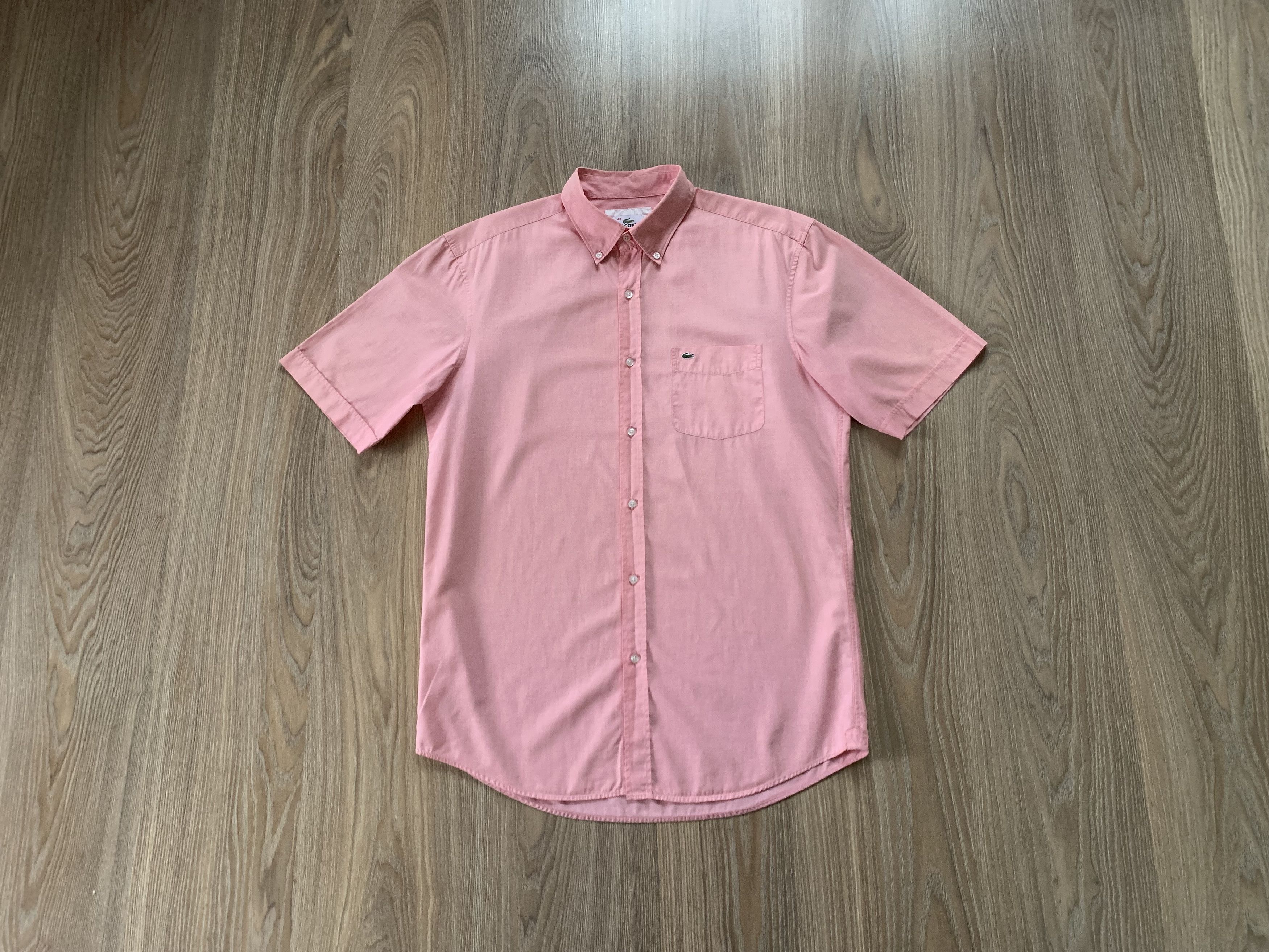 Lacoste Vintage Short Sleeve Coral Pink Shirt