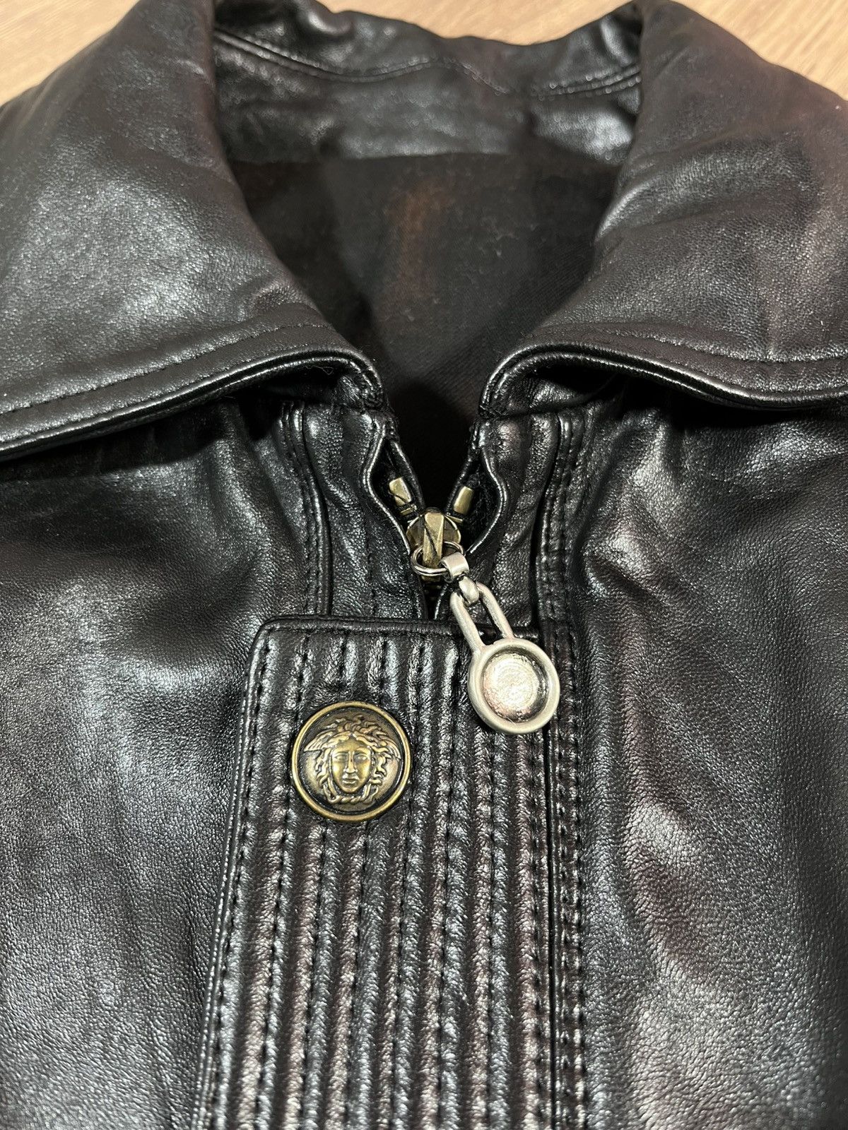 Versace GIANNI VERSACE 1992s LEATHER JACKET VERY RARE Size US XL / EU 56 / 4 - 15 Thumbnail
