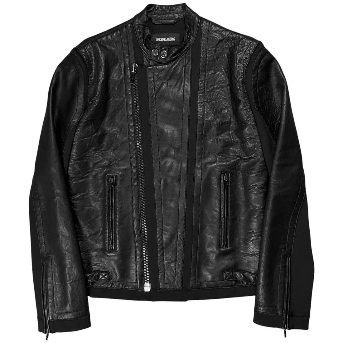 Dirk Bikkembergs Dirk Bikkembergs Asymmetric Zip Moto Leather Jacket Size US M / EU 48-50 / 2 - 1 Thumbnail