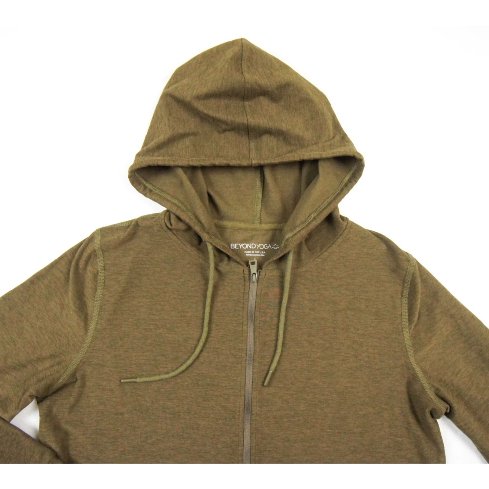 Beyond Yoga Beyond Yoga Womens Large Green Hoodie Full Zip Stretch Active Sleeves Ladies Green Size L / US 10 / IT 46 - 2 Thumbnail