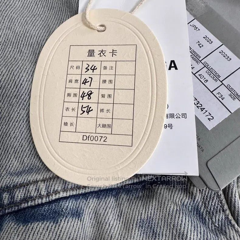 Balenciaga Balenciaga Collar Pure Color Rhinestone Logo Denim Long Sl Size XXS / US 00 / IT 34 - 5 Thumbnail