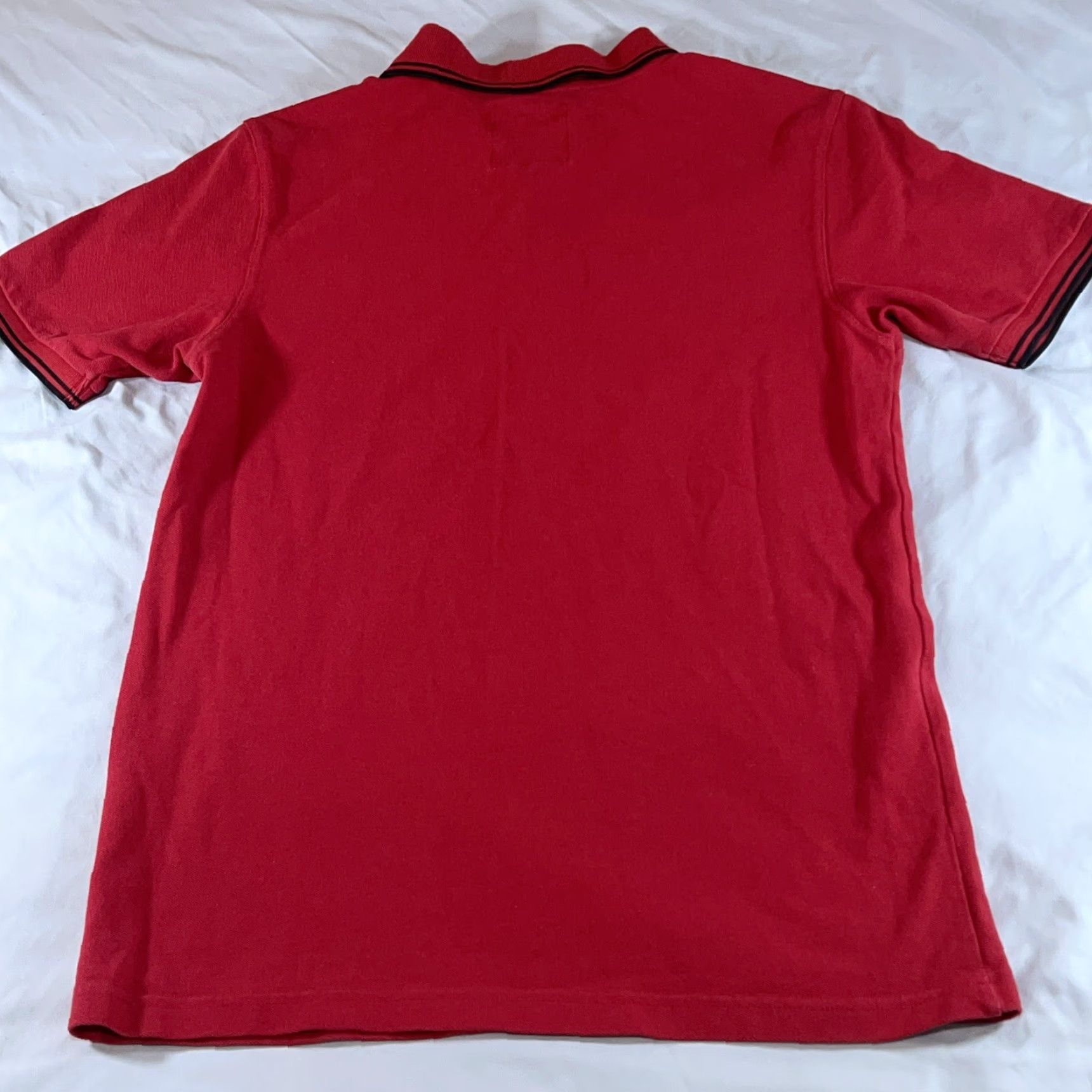 Vintage VINTAGE The Prodigy Ant Logo Official Band Slim Fit Red Polo Shirt Men's Size L RARE Size US L / EU 52-54 / 3 - 6 Thumbnail