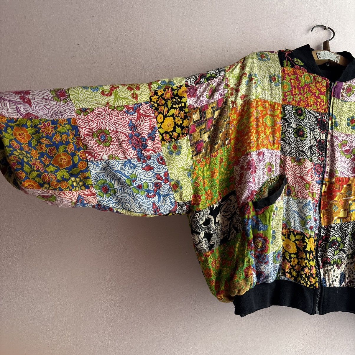 Bode Vintage 90’s Archival Patchwork Surf Bomber Jacket Boho Hipp Size US M / EU 48-50 / 2 - 3 Thumbnail
