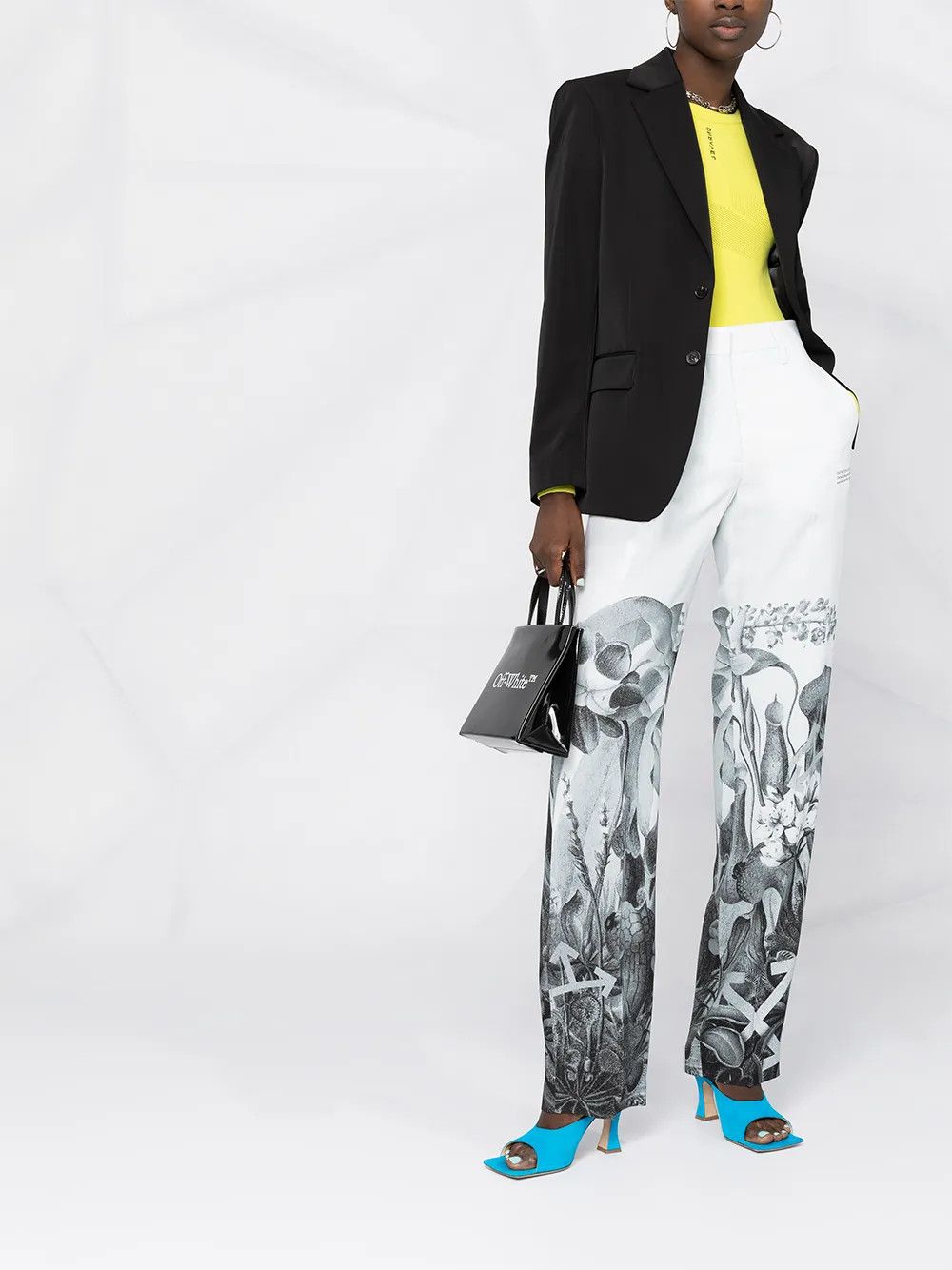Off-White o1y1225 Casual Pant in Off-White/Black Size 32" / US 10 / IT 46 - 6 Thumbnail