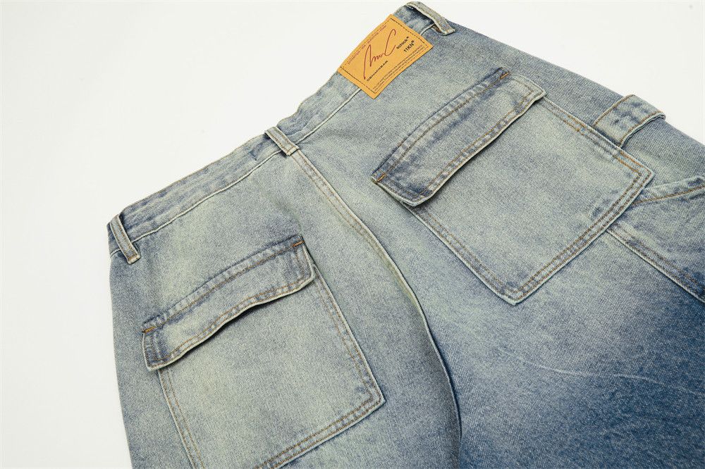 Jean Men's heavy washed gradient distressed jeans Size US 32 / EU 48 - 6 Thumbnail