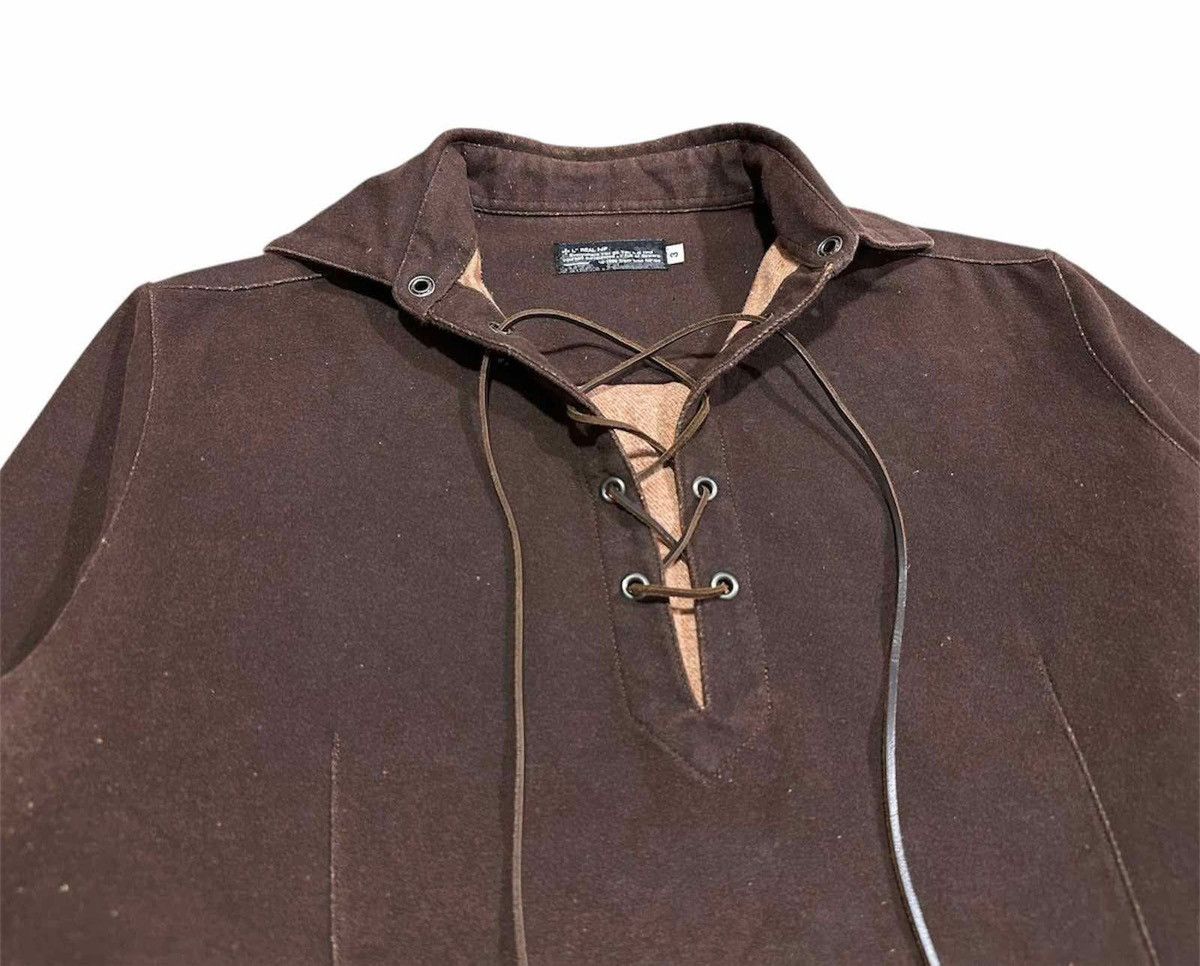 5351 POUR LES HOMMES × Japanese Brand × L7 Real Hip 🔥Y2K Archived L7 Real Hip Laces Up Leather Long Sleeve Shirt Size US L / EU 52-54 / 3 - 2 Thumbnail