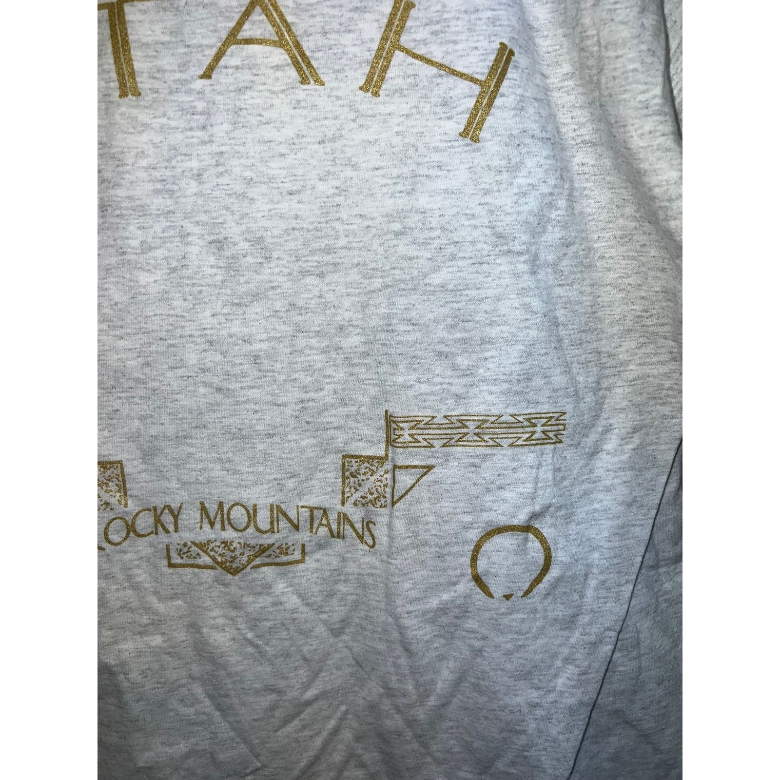 Jerzees Vintage Test Print Shirt Utah Rocky Mountains montana Shirt Size US L / EU 52-54 / 3 - 3 Thumbnail