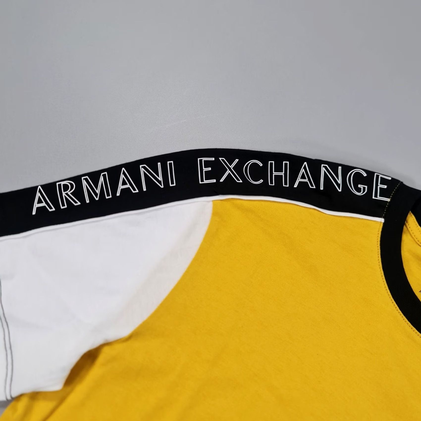 Armani Exchange Armani Exchange Mens T Shirt Colourblock XS Yellow Black Short Sleeve Crew Neck Cotton Tee Jersey Logo Modern City 90s? Size US XS / EU 42 / 0 - 6 Thumbnail