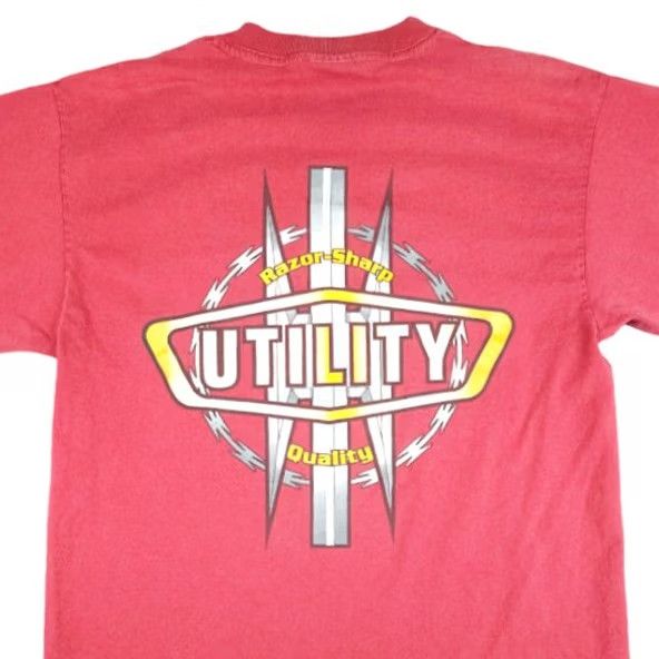 Vintage VINTAGE Utility Board Shop T Shirt Mens Size Medium 90s Skateboarding Made In USA Size US M / EU 48-50 / 2 - 2 Thumbnail