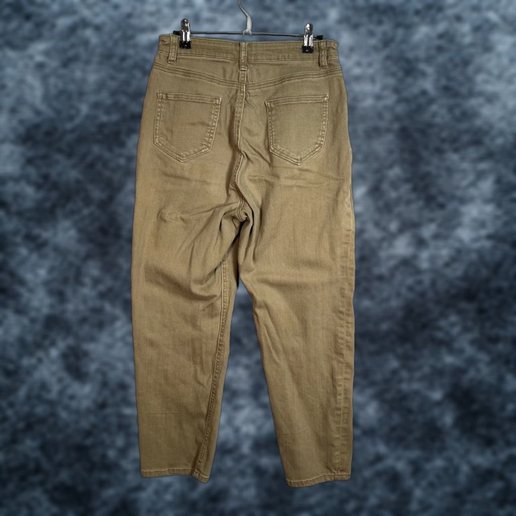 Olive Coen Jeans Women's Olive Green High-Waisted Tapered 26 in 5-Pocket Denim Cotton Blend Vintage No Size 36" / US 14 / IT 50 - 1 Thumbnail