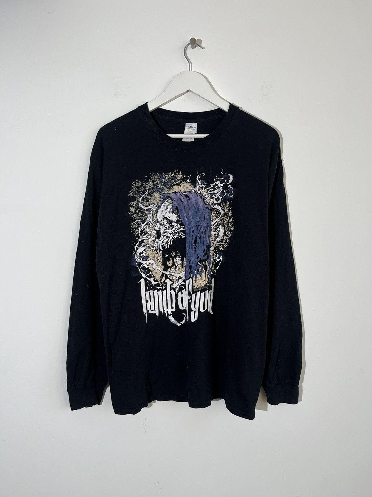 Band Tees Lamb of God Band Gildan Skull Longsleeve Size US L / EU 52-54 / 3 - 1 Thumbnail