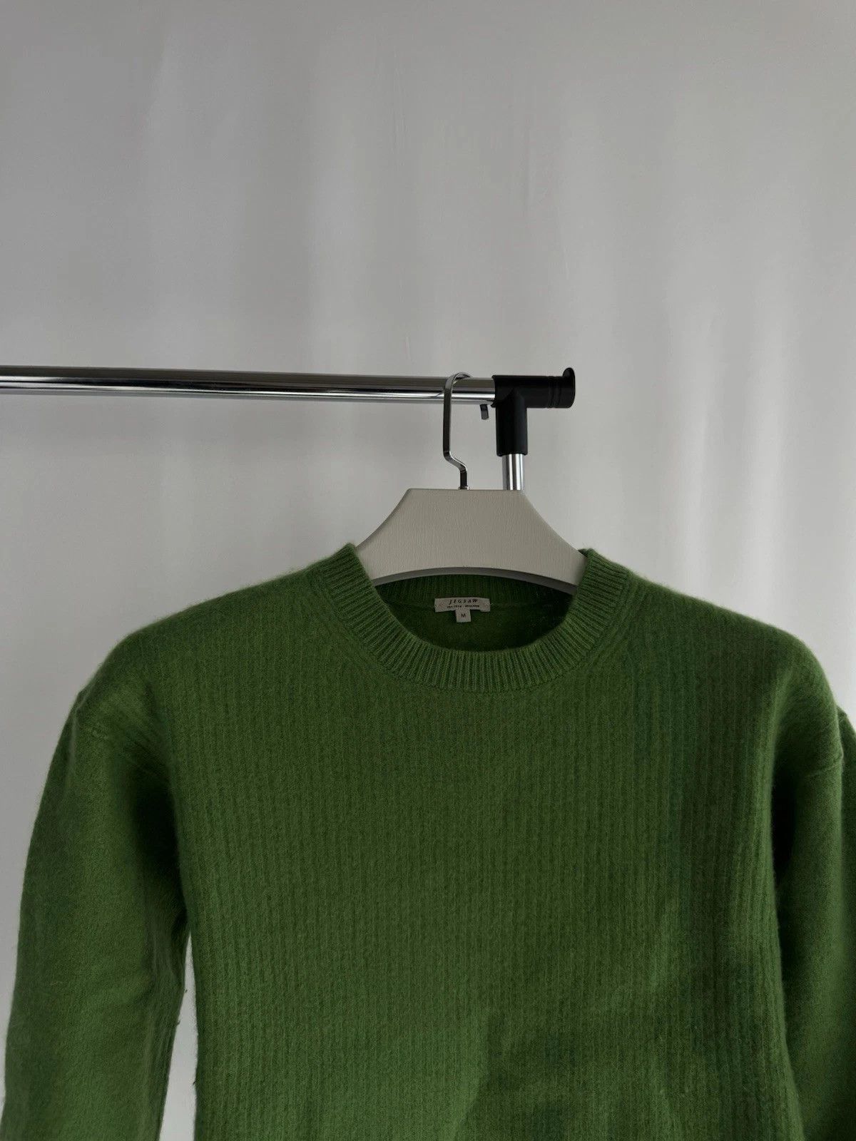Jigsaw JIGSAW Green Sweater Size:M Wumen Classic Crew Neck Jumper Size M / US 6-8 / IT 42-44 - 2 Thumbnail