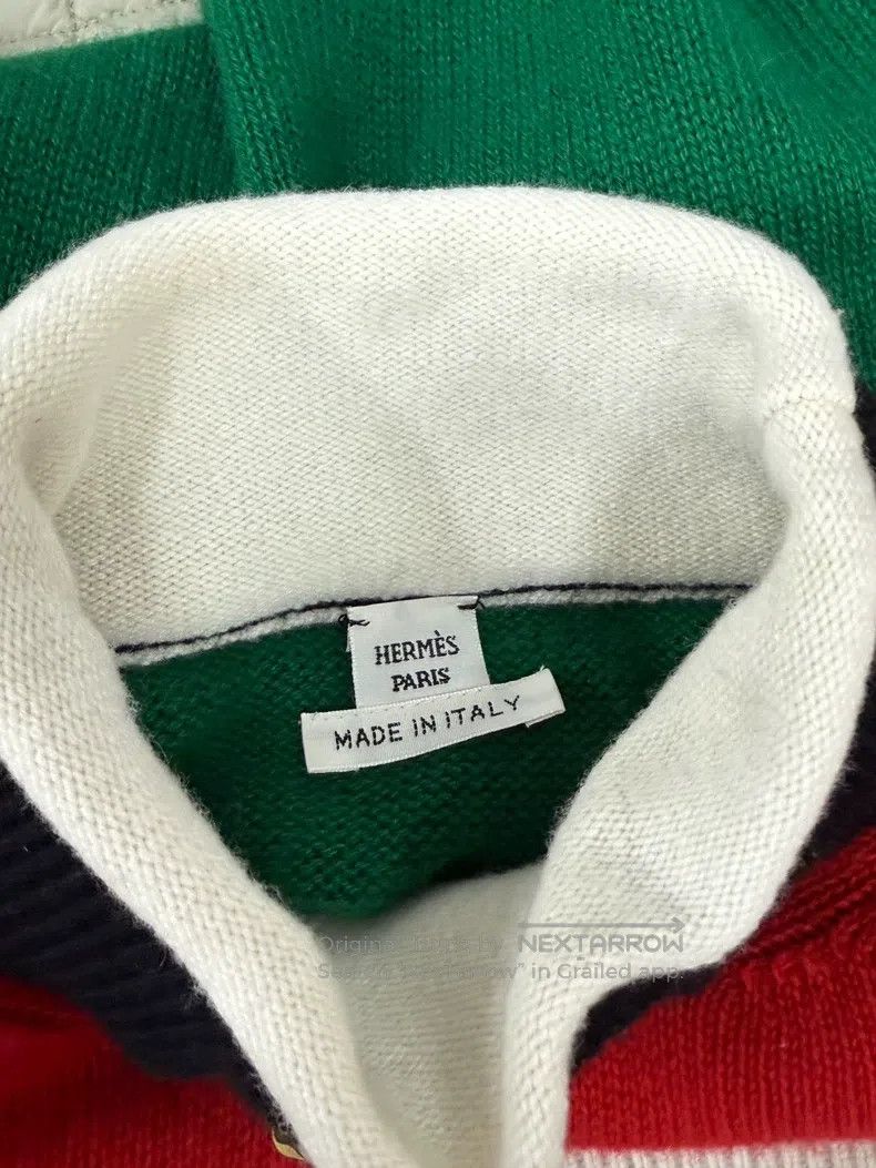 Hermes Hermes Mondrian-style color-blocking cashmere knitwear Size XXS / US 00 / IT 34 - 4 Thumbnail